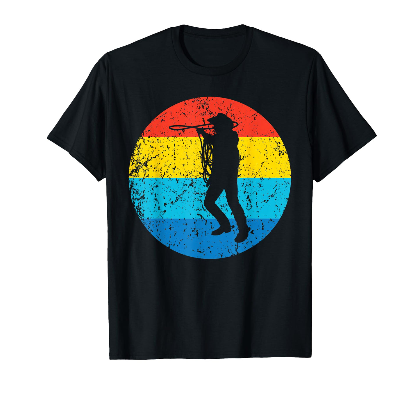 Cowboy Wild West 1970S Circle T-Shirt - Unique Graphic Men Women - T-Shirt, Sweatshirt, Hoodie