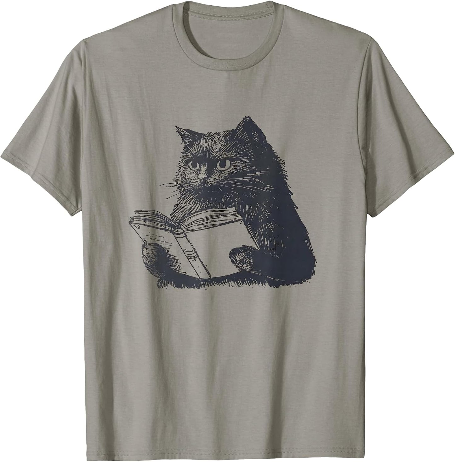 Reading Cat Funny Book Lover - Adult & Kids T-Shirts, Sweatshirts & Hoodies apparel design preview 1
