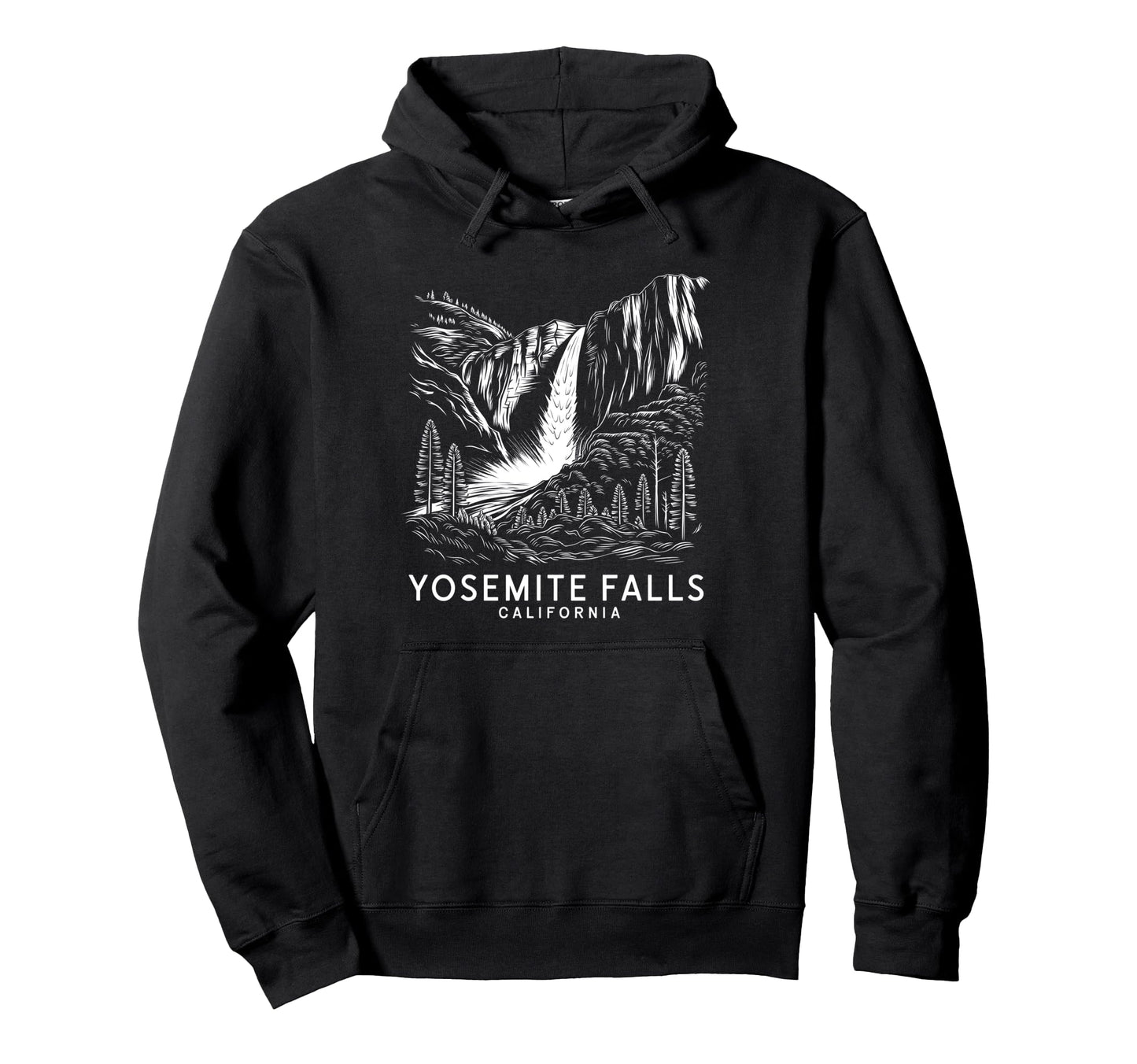 Yosemite Falls California National Park Hoodie - Trendy Graphic Men Women - T-Shirt, Sweatshirt, Hoodie
