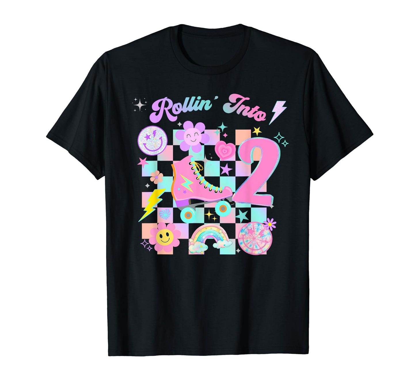 Roller Skates Skating Birthday Groovy Party T-Shirt - Trendy Graphic Unisex - T-Shirt, Sweatshirt, Hoodie