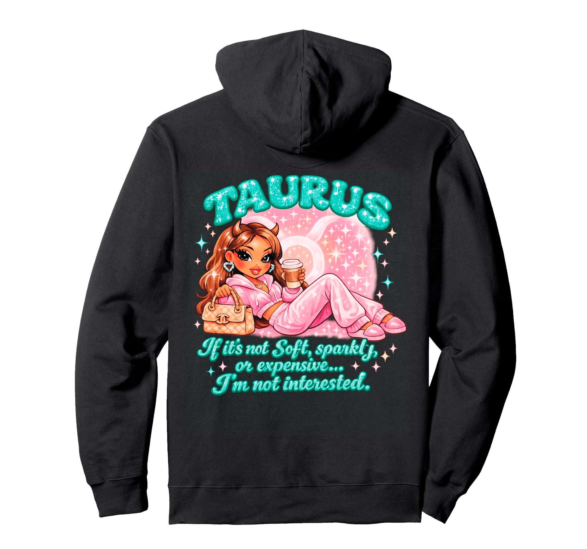 Taurus Bratcore Aesthetic Teal Y2K Zodiac Hoodie - Minimalist Print Unisex - T-Shirt, Sweatshirt, Hoodie