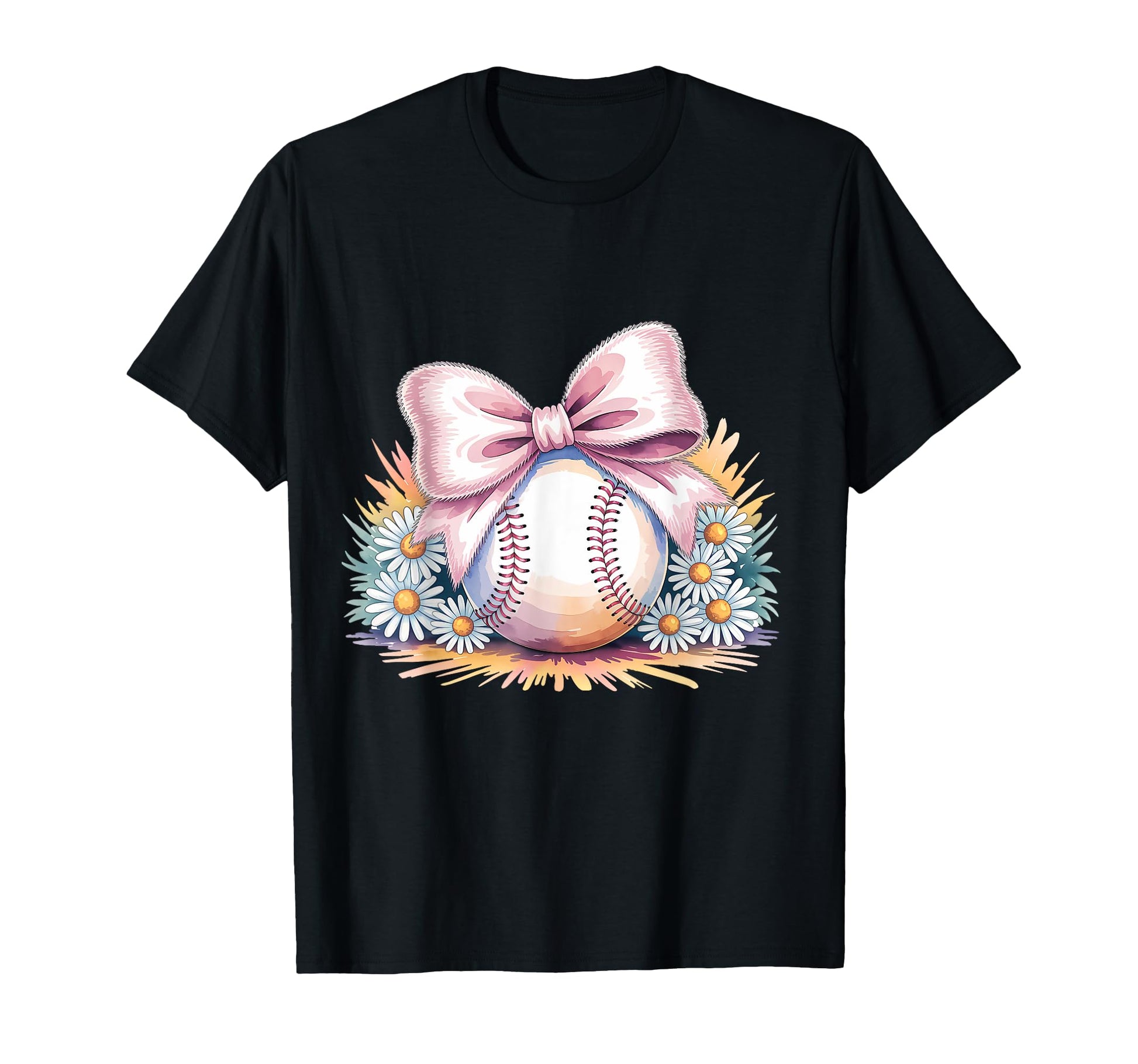 Baseball Coquette Bow Baseball Mom T-Shirt - Minimalist Print Men Women - T-Shirt, Sweatshirt, Hoodie