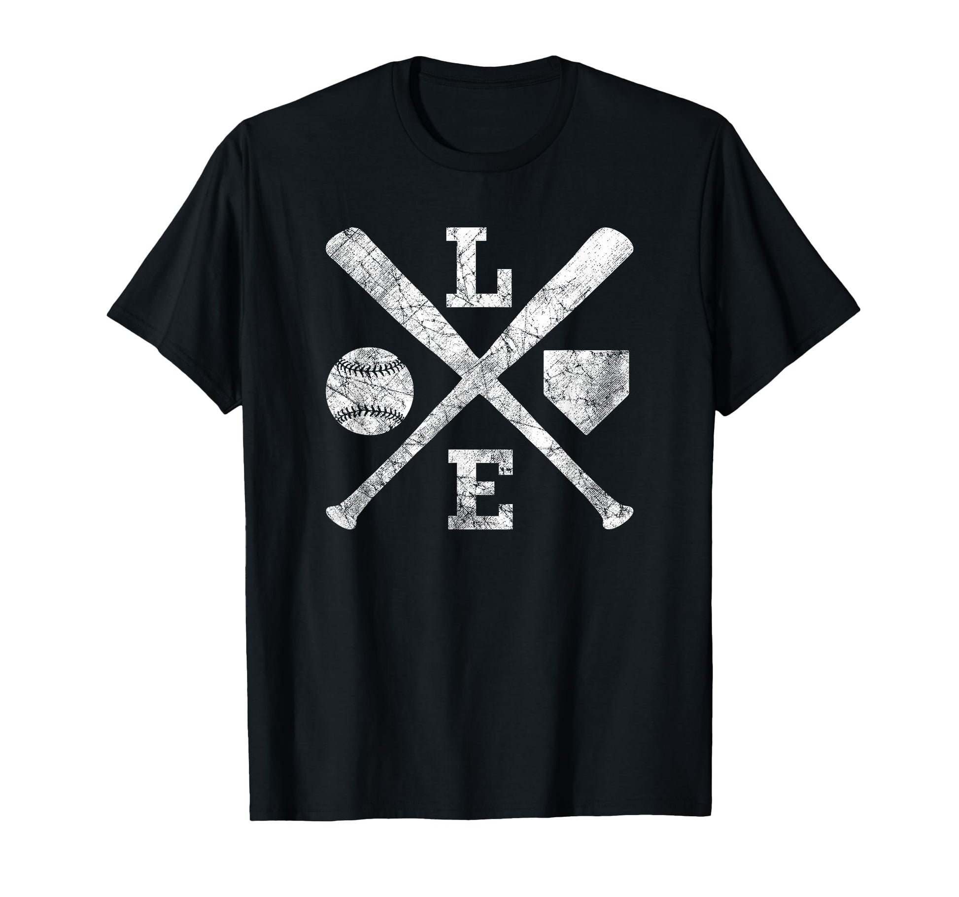 Baseball Softball Love Home Plate Baseball T-Shirt - Unique Graphic Unisex - T-Shirt, Sweatshirt, Hoodie