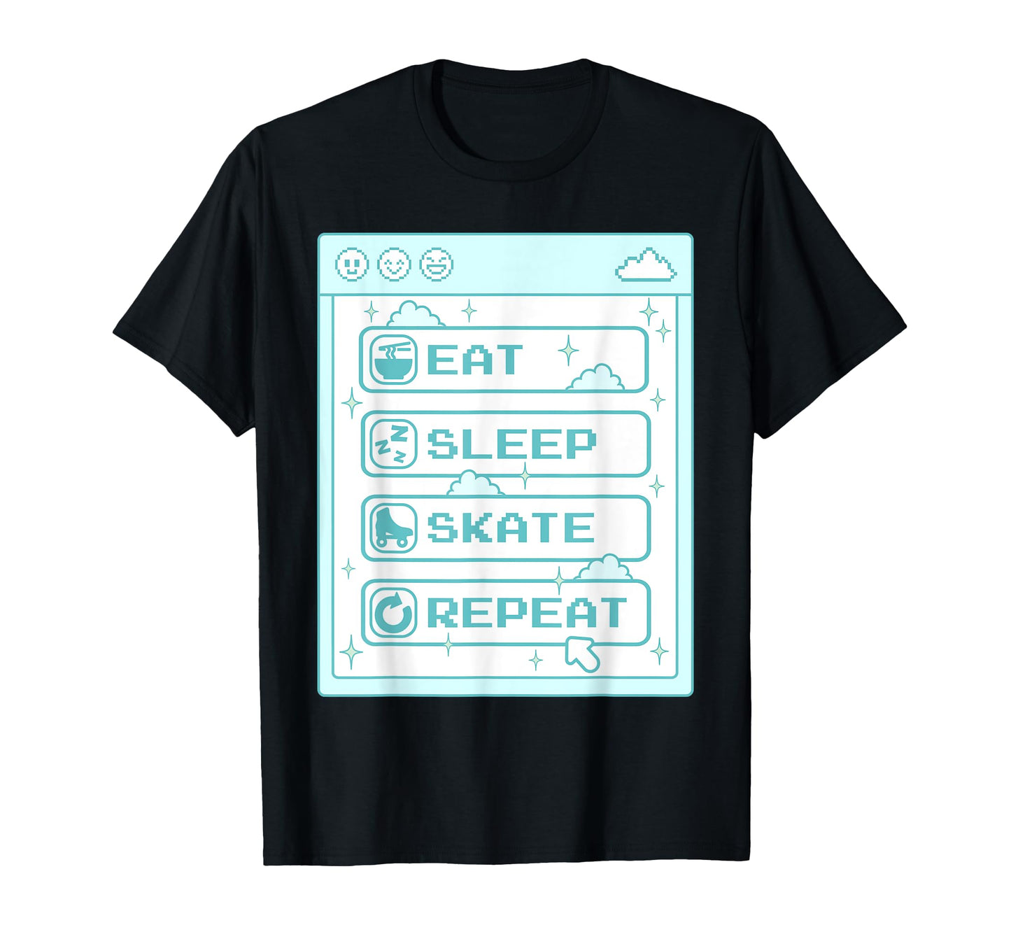Computer Geek Eat Sleep Skate Repeat T-Shirt - Streetwear Style Unisex - T-Shirt, Sweatshirt, Hoodie