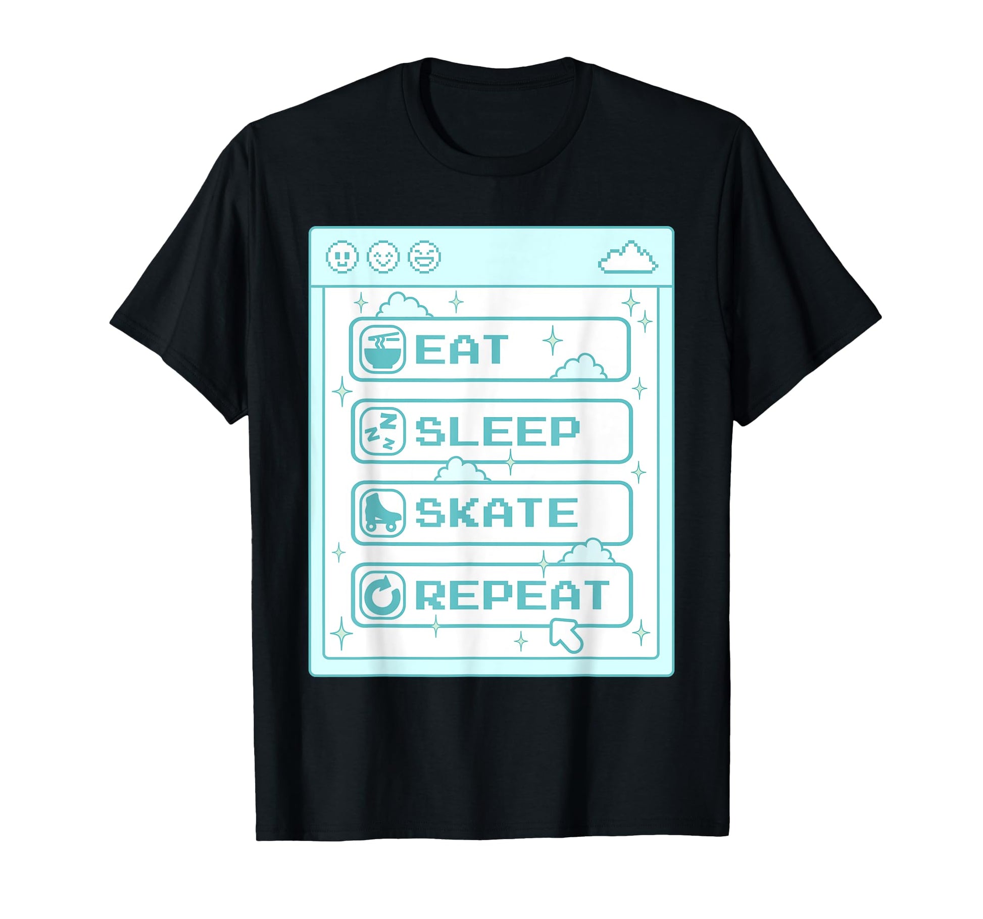 Computer Geek Eat Sleep Skate Repeat T-Shirt - Streetwear Style Unisex - T-Shirt, Sweatshirt, Hoodie