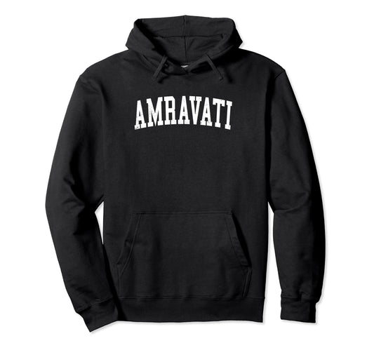 Amravati India Distressed White Hoodie - Streetwear Style for Adults - T-Shirt, Sweatshirt, Hoodie