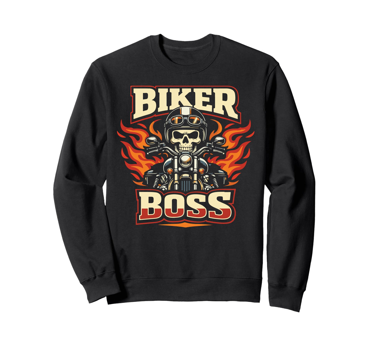 Motorcycle Biker Biker Boss Sweatshirt - Fun Novelty Design for Adults - T-Shirt, Sweatshirt, Hoodie