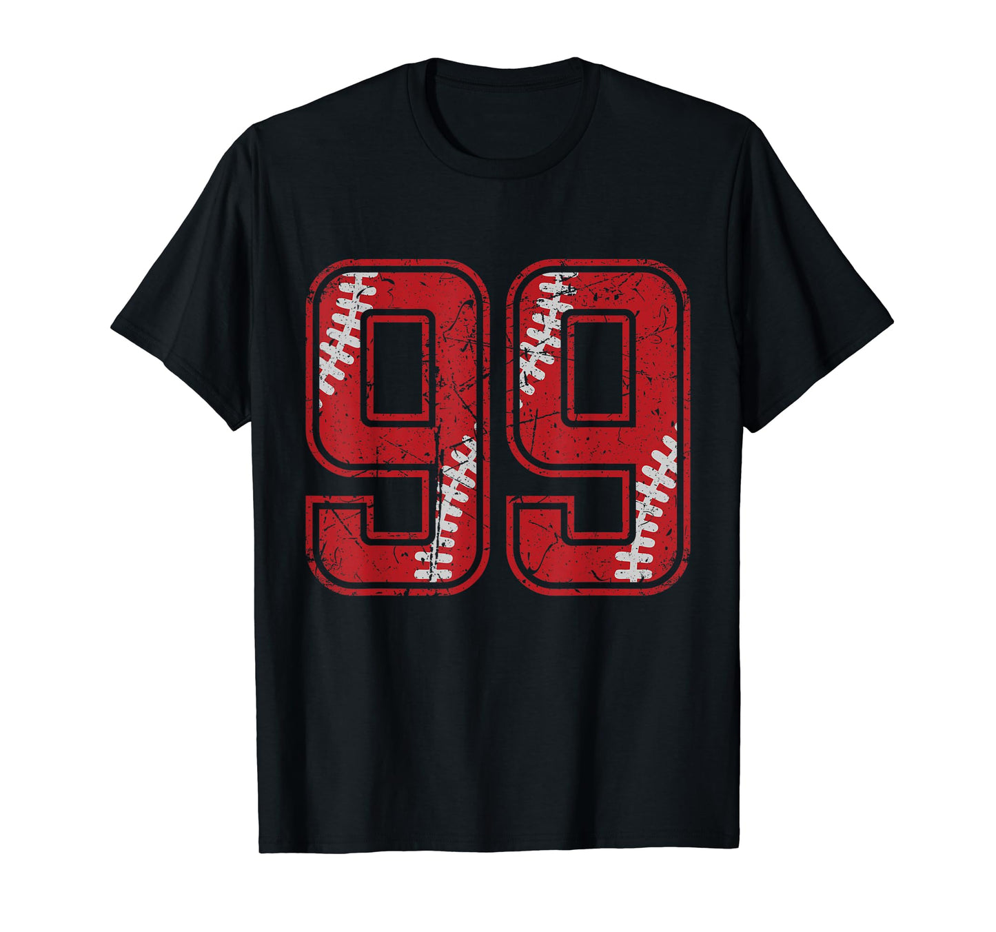 Number 99 Distressed Baseball Jersey T-Shirt - Streetwear Style for Adults - T-Shirt, Sweatshirt, Hoodie