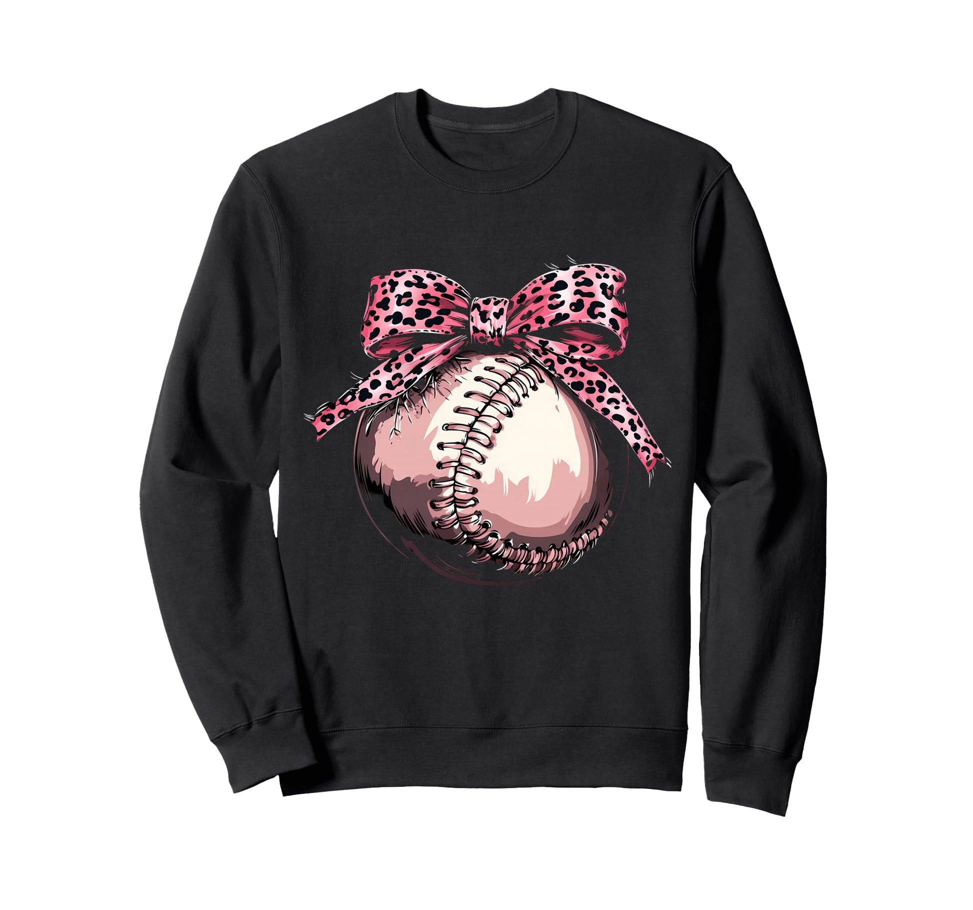 Baseball Coquette Bow Baseball Sweatshirt - Custom Art Print for Adults - T-Shirt, Sweatshirt, Hoodie