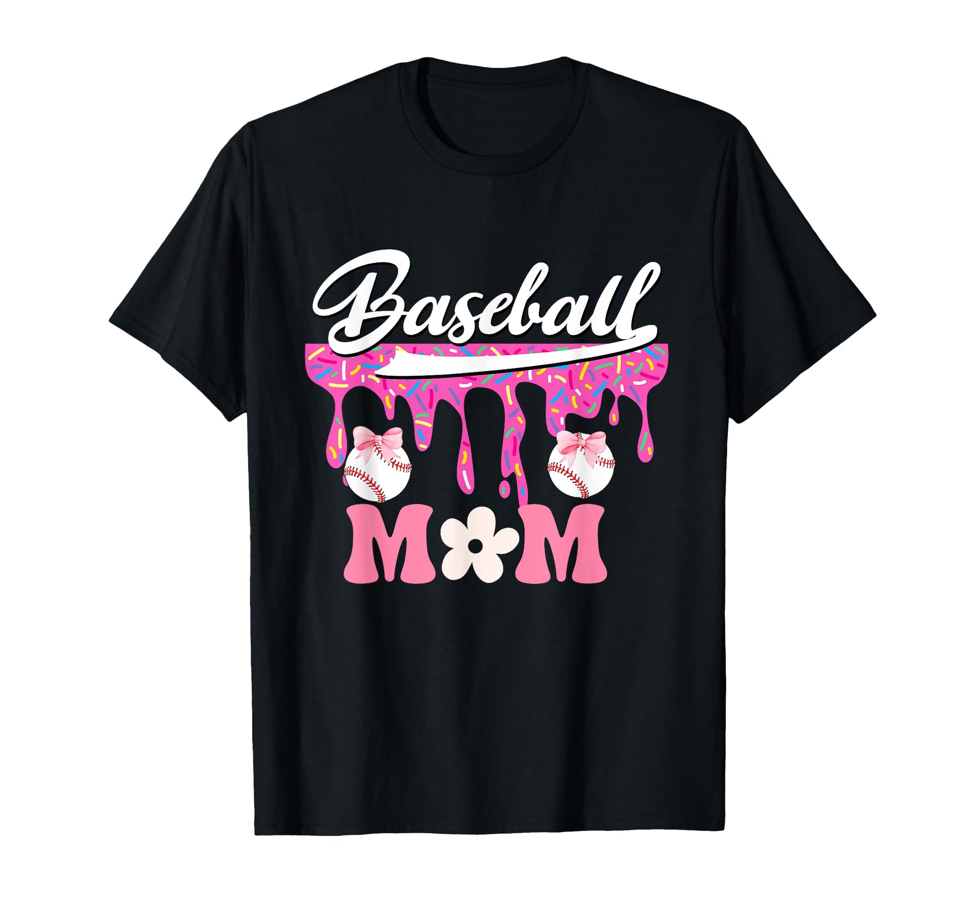 Baseball Mom Drip Ice Cream Coquette T-Shirt - Graphic Print for Adults - T-Shirt, Sweatshirt, Hoodie
