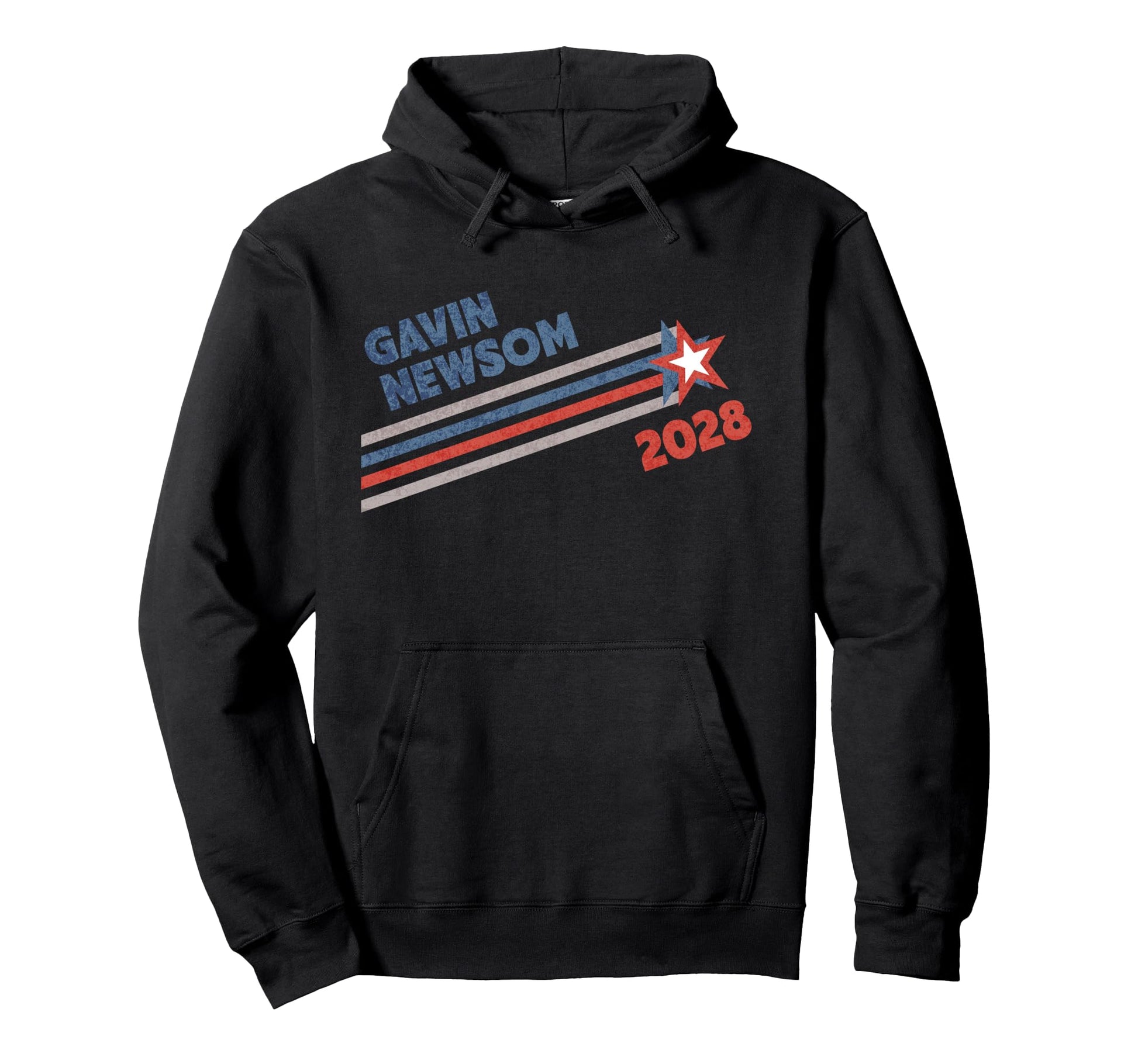 Gavin Newsom 2028 President Patriotic Hoodie - Streetwear Style for Adults - T-Shirt, Sweatshirt, Hoodie