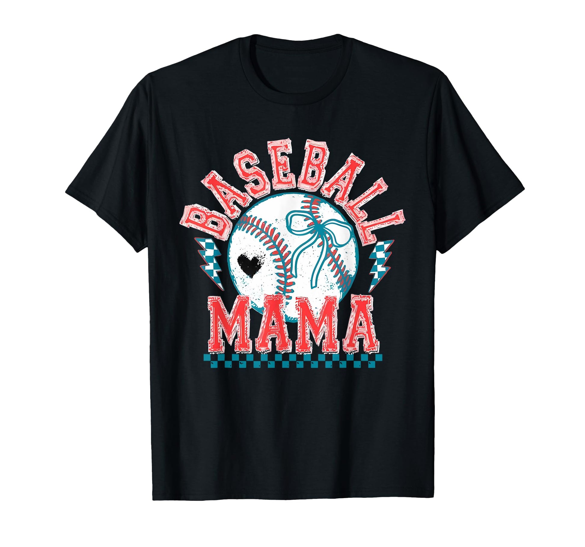 Baseball Mom Coquette Bow Mothers Day T-Shirt - Graphic Print Men Women - T-Shirt, Sweatshirt, Hoodie