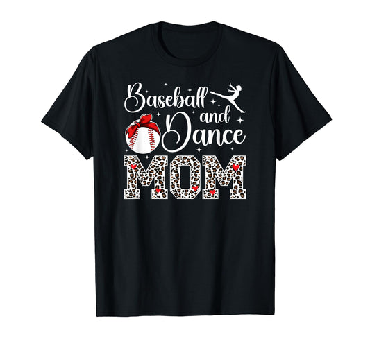 Baseball And Dance Mom Leopard Dancer T-Shirt - Unique Graphic for Adults - T-Shirt, Sweatshirt, Hoodie