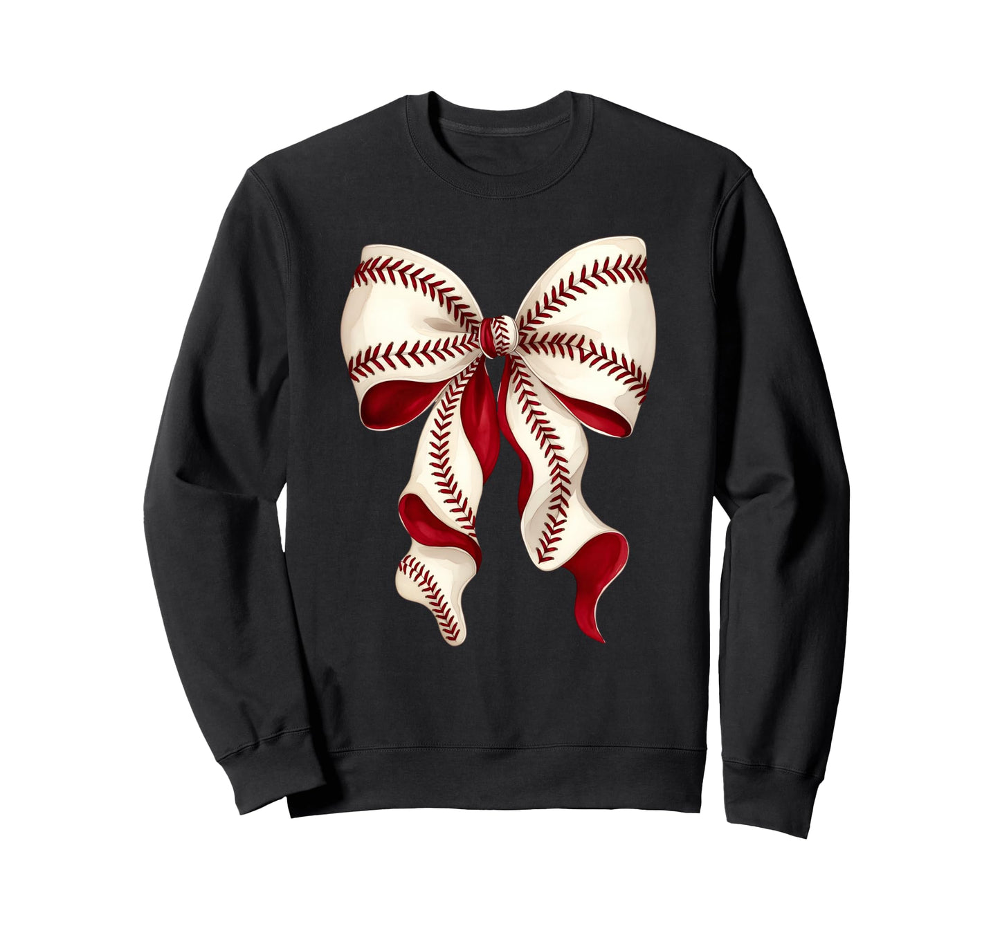 Baseball Mom Coquette Bow Sports Sweatshirt - Aesthetic Graphic for Adults - T-Shirt, Sweatshirt, Hoodie