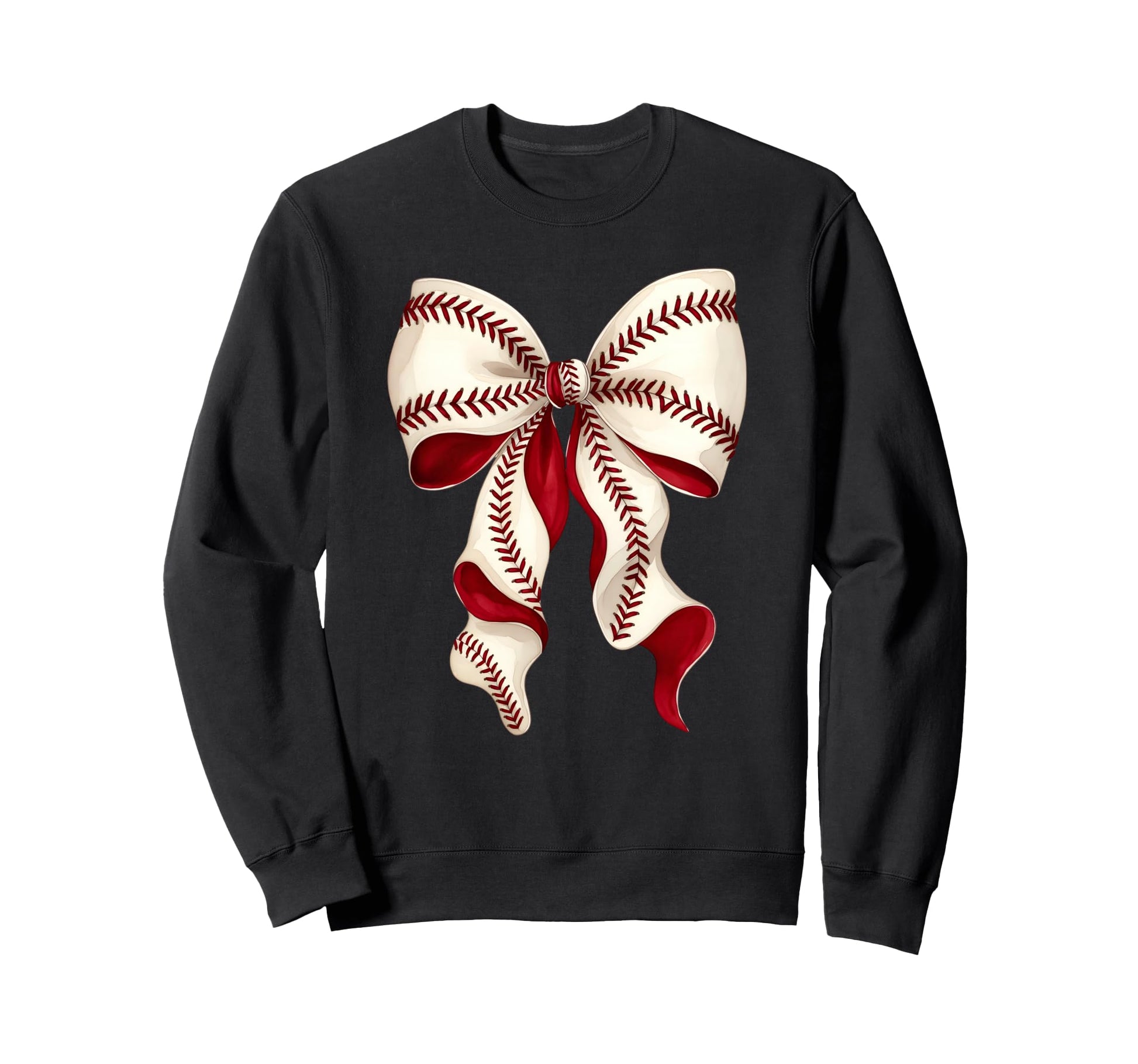 Baseball Mom Coquette Bow Sports Sweatshirt - Aesthetic Graphic for Adults - T-Shirt, Sweatshirt, Hoodie