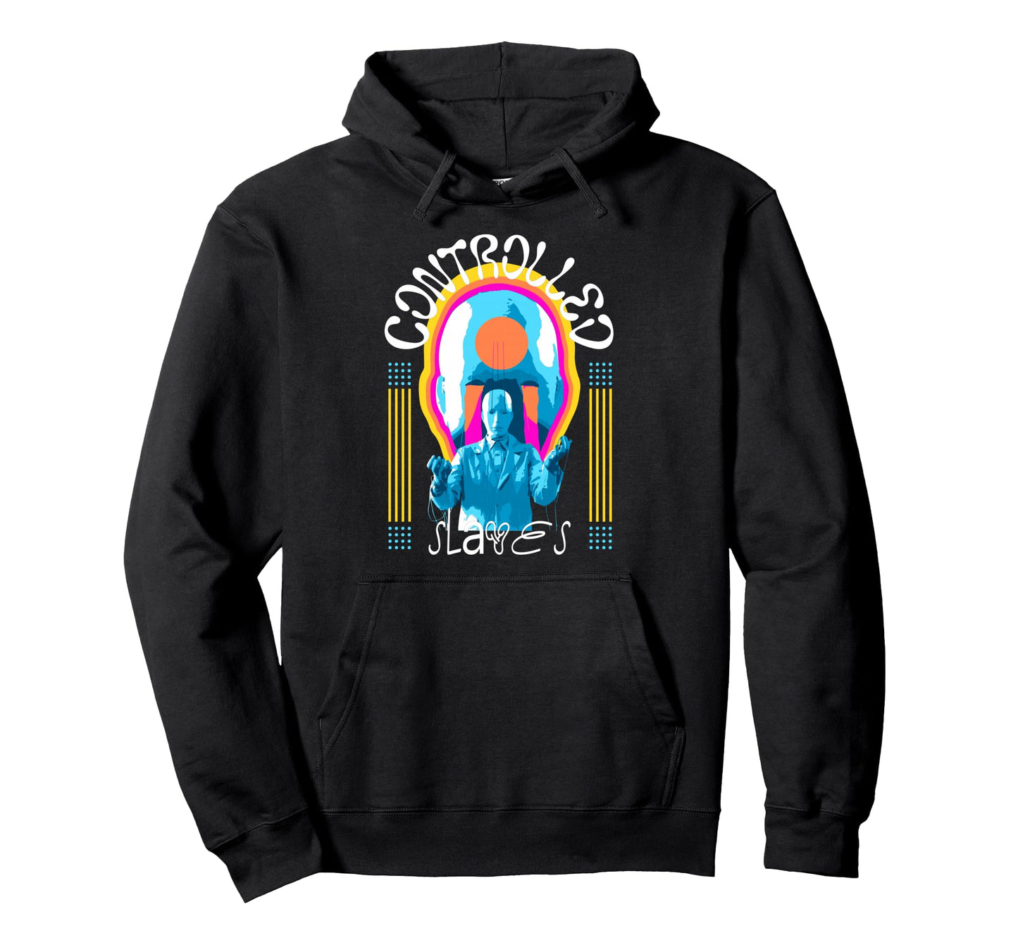 Y2K Controlled Bold Urban Graffiti Hoodie - Casual Everyday Wear Men Women - T-Shirt, Sweatshirt, Hoodie