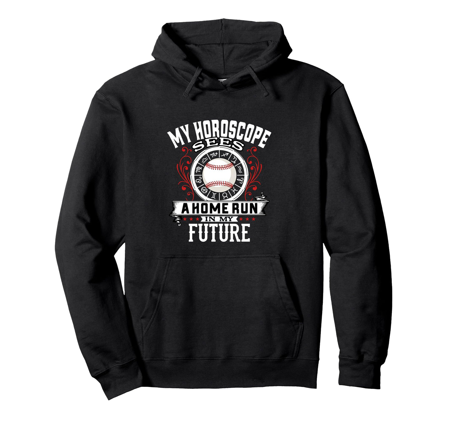 Baseball Funny Homerun Horoscope Batter Hoodie - Novelty Apparel Unisex - T-Shirt, Sweatshirt, Hoodie