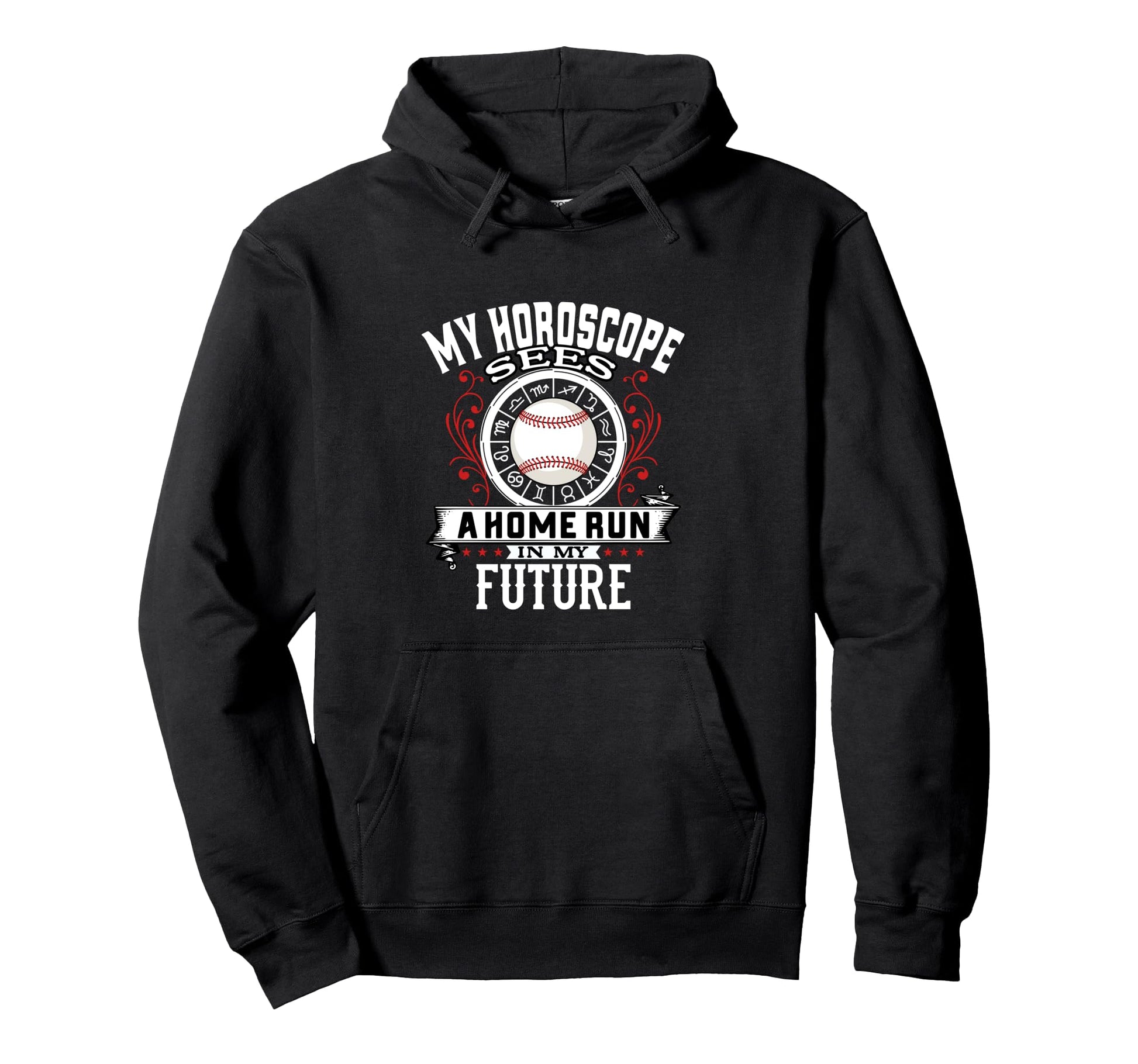 Baseball Funny Homerun Horoscope Batter Hoodie - Novelty Apparel Unisex - T-Shirt, Sweatshirt, Hoodie