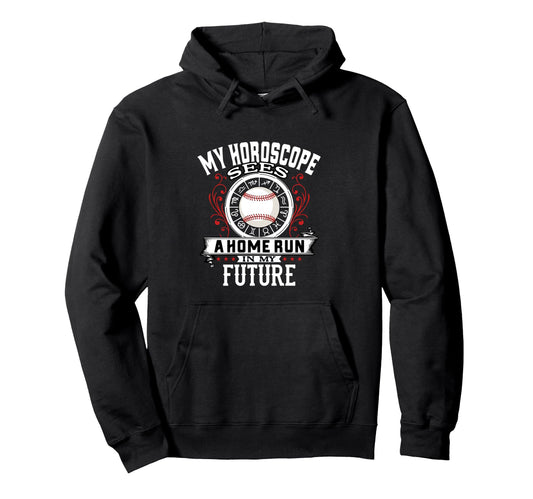 Baseball Funny Homerun Horoscope Batter Hoodie - Novelty Apparel Unisex - T-Shirt, Sweatshirt, Hoodie