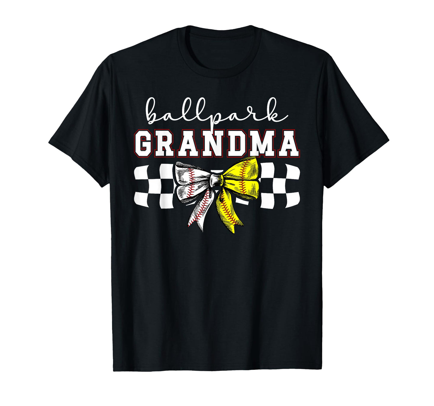 Ballpark Grandma Softball Baseball T-Shirt - Minimalist Print for Adults - T-Shirt, Sweatshirt, Hoodie