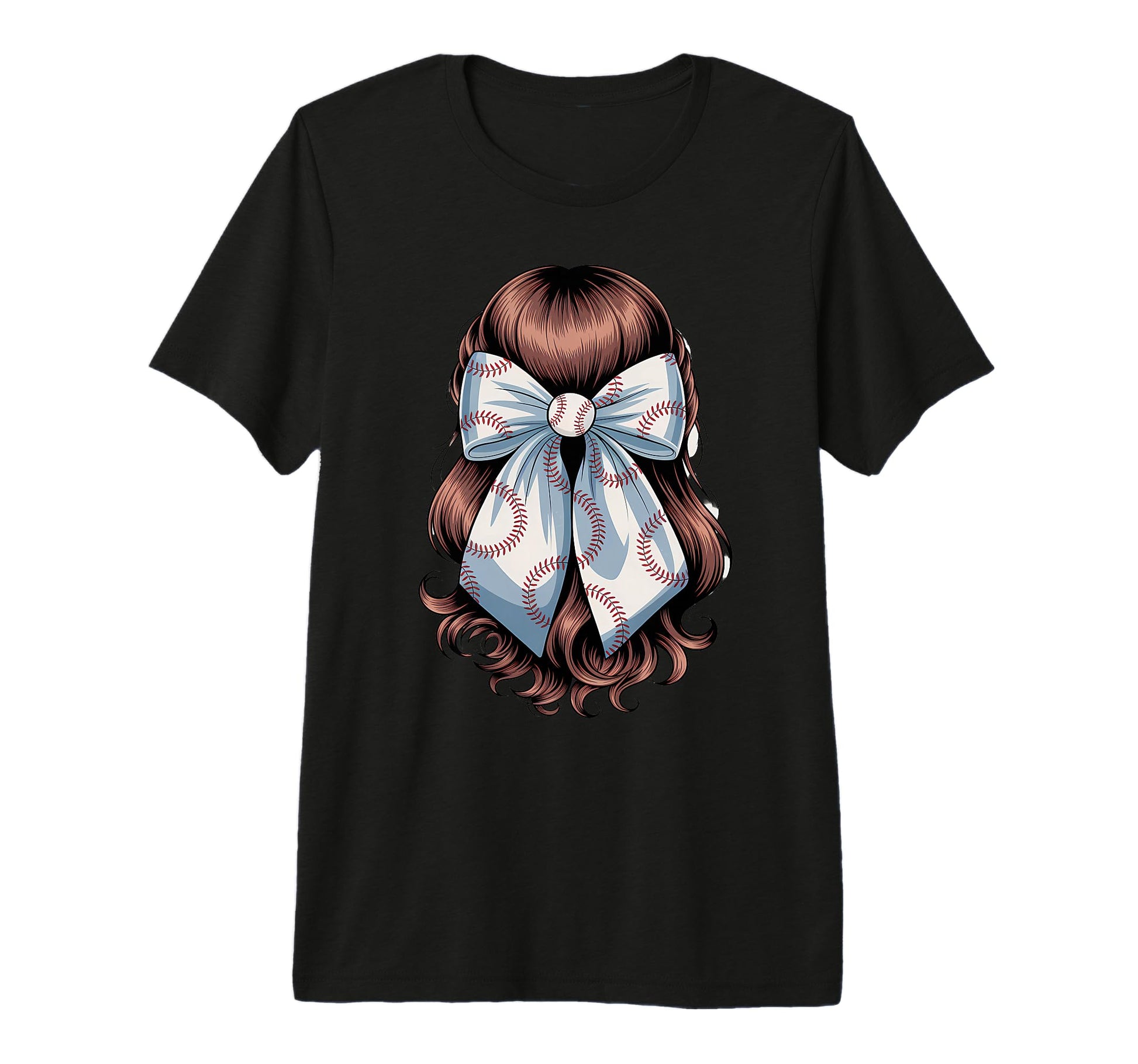 Baseball Coquette Bow Baseball Game Tri T-Shirt - Unique Graphic Unisex - T-Shirt, Sweatshirt, Hoodie