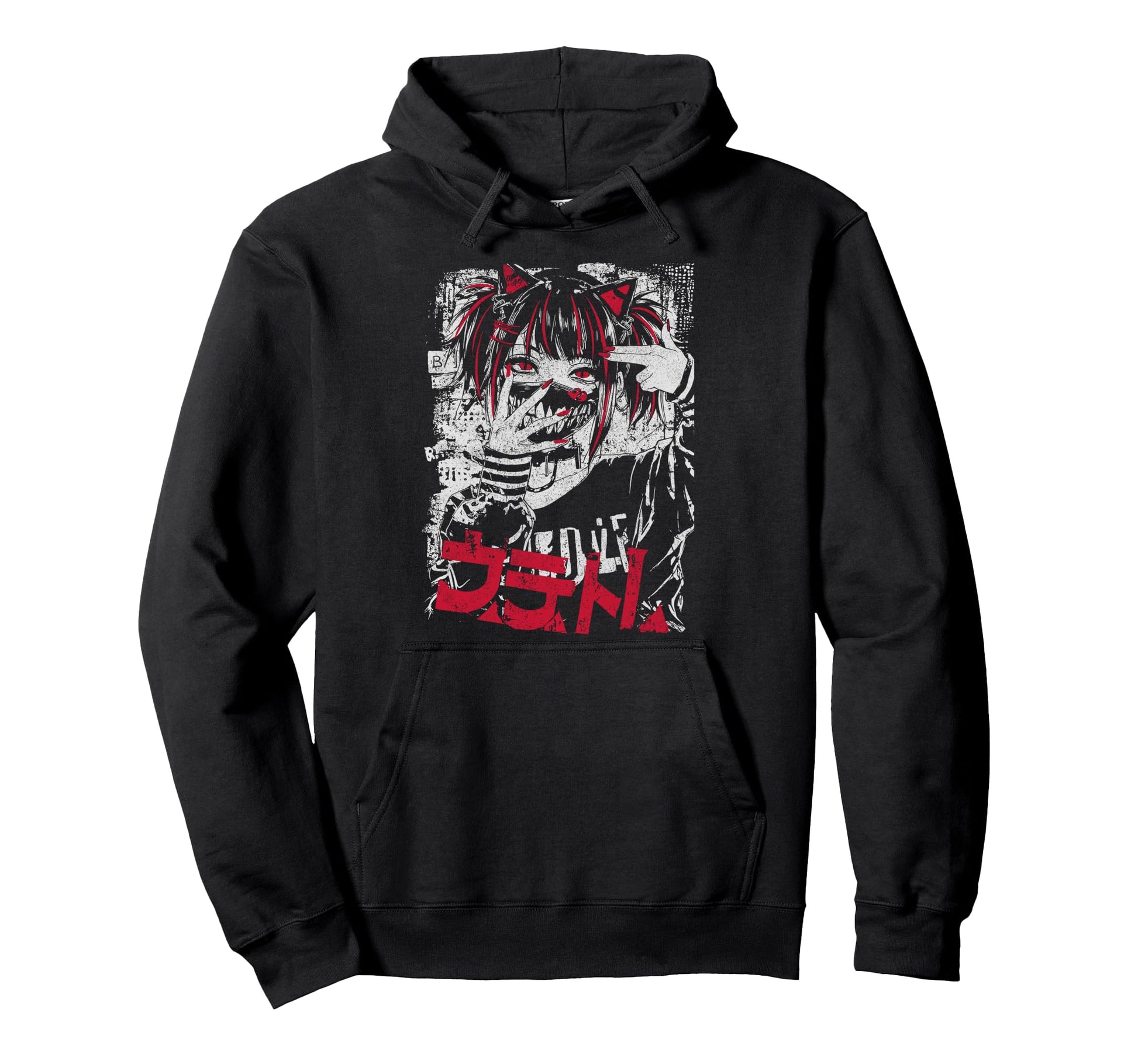 Japanese Streetwear Anime Gothic Hoodie - Custom Art Print Men Women - T-Shirt, Sweatshirt, Hoodie