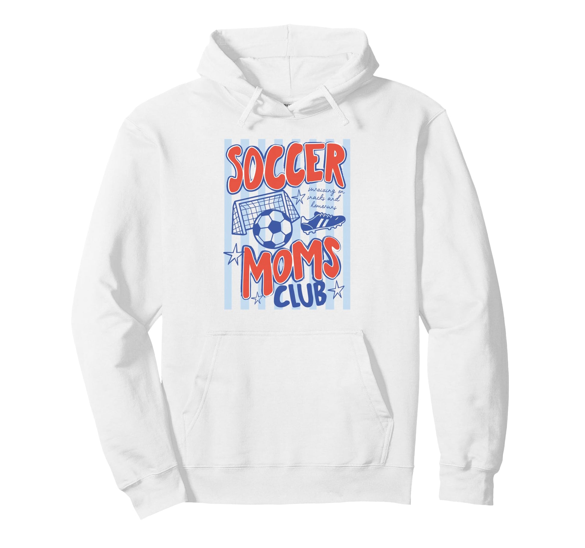 Striped Soccer Moms Club Surviving Hoodie - Streetwear Style Men Women - T-Shirt, Sweatshirt, Hoodie