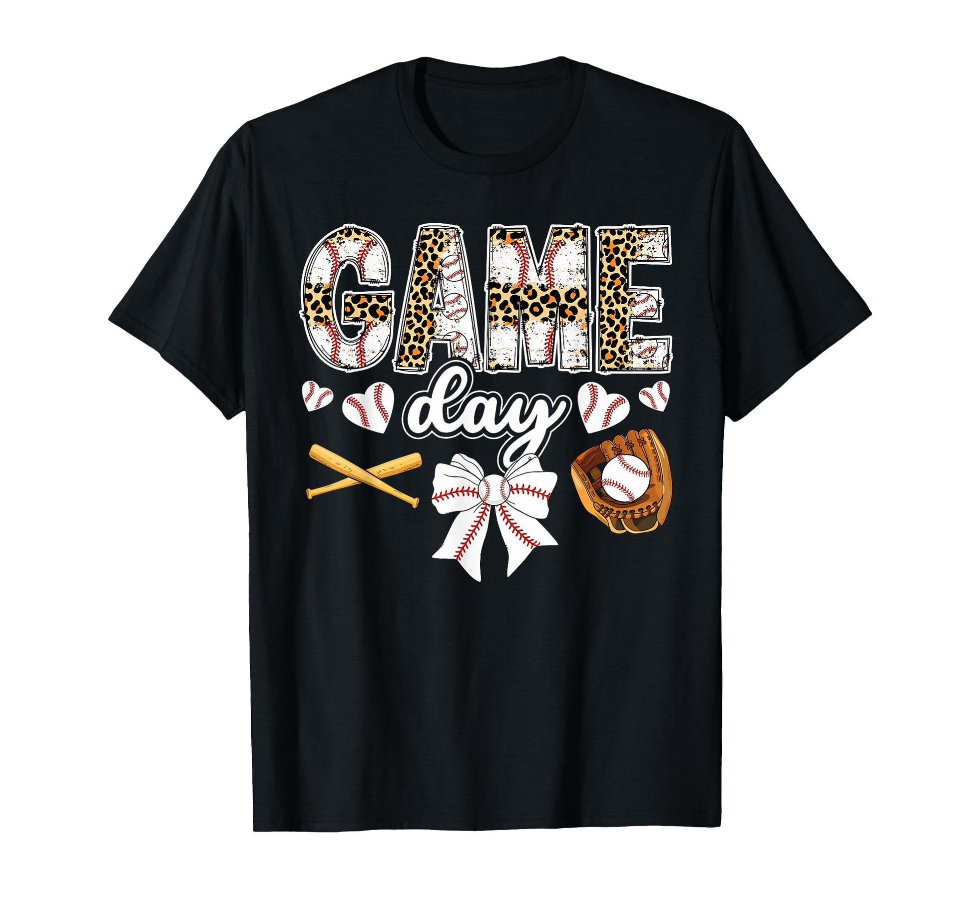 Game Day Baseball Coquette Baseball Game Day T-Shirt - Graphic Print Unisex - T-Shirt, Sweatshirt, Hoodie