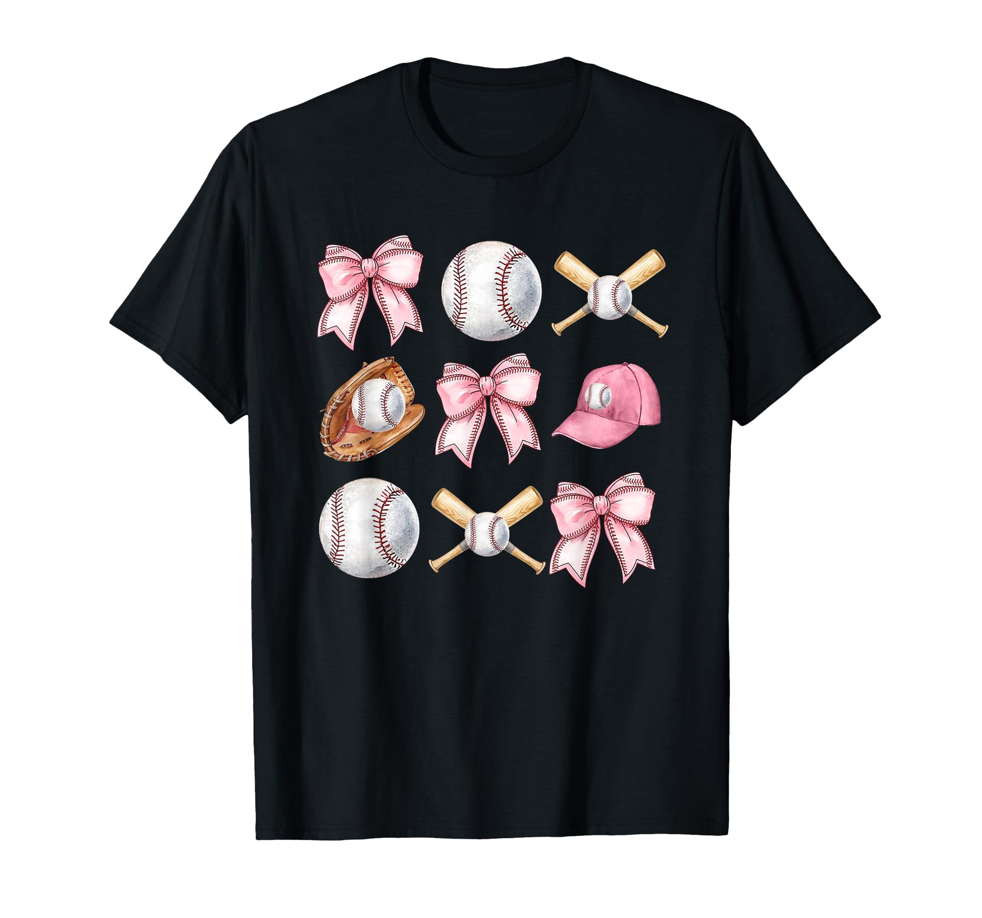 Baseball Mom Coquette Mothers Day T-Shirt - Casual Everyday Wear Men Women - T-Shirt, Sweatshirt, Hoodie