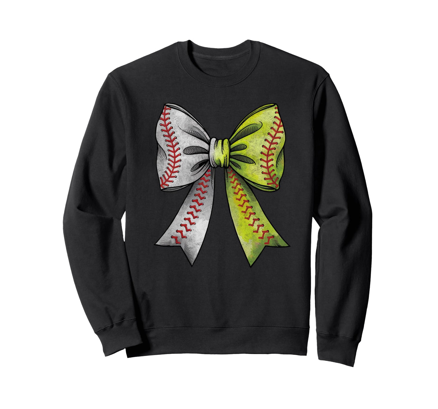 Baseball Softball Coquette Sweatshirt - Casual Everyday Wear for Adults - T-Shirt, Sweatshirt, Hoodie