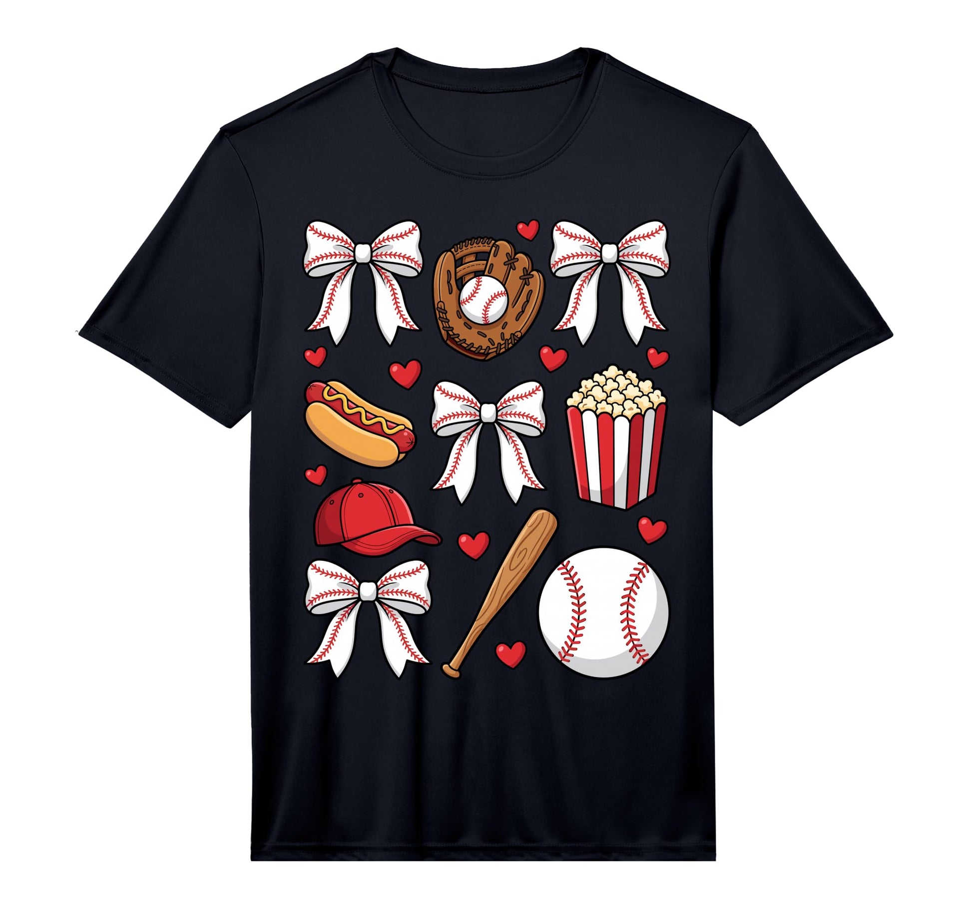Mens Baseball Coquette Bow Mom Mama T-Shirt - Minimalist Print Unisex - T-Shirt, Sweatshirt, Hoodie