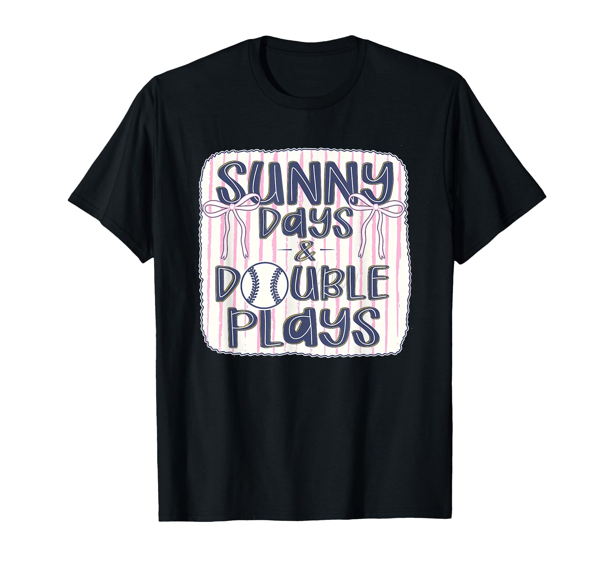 Sunny Days And Double Plays Baseball T-Shirt - Trendy Graphic for Adults - T-Shirt, Sweatshirt, Hoodie