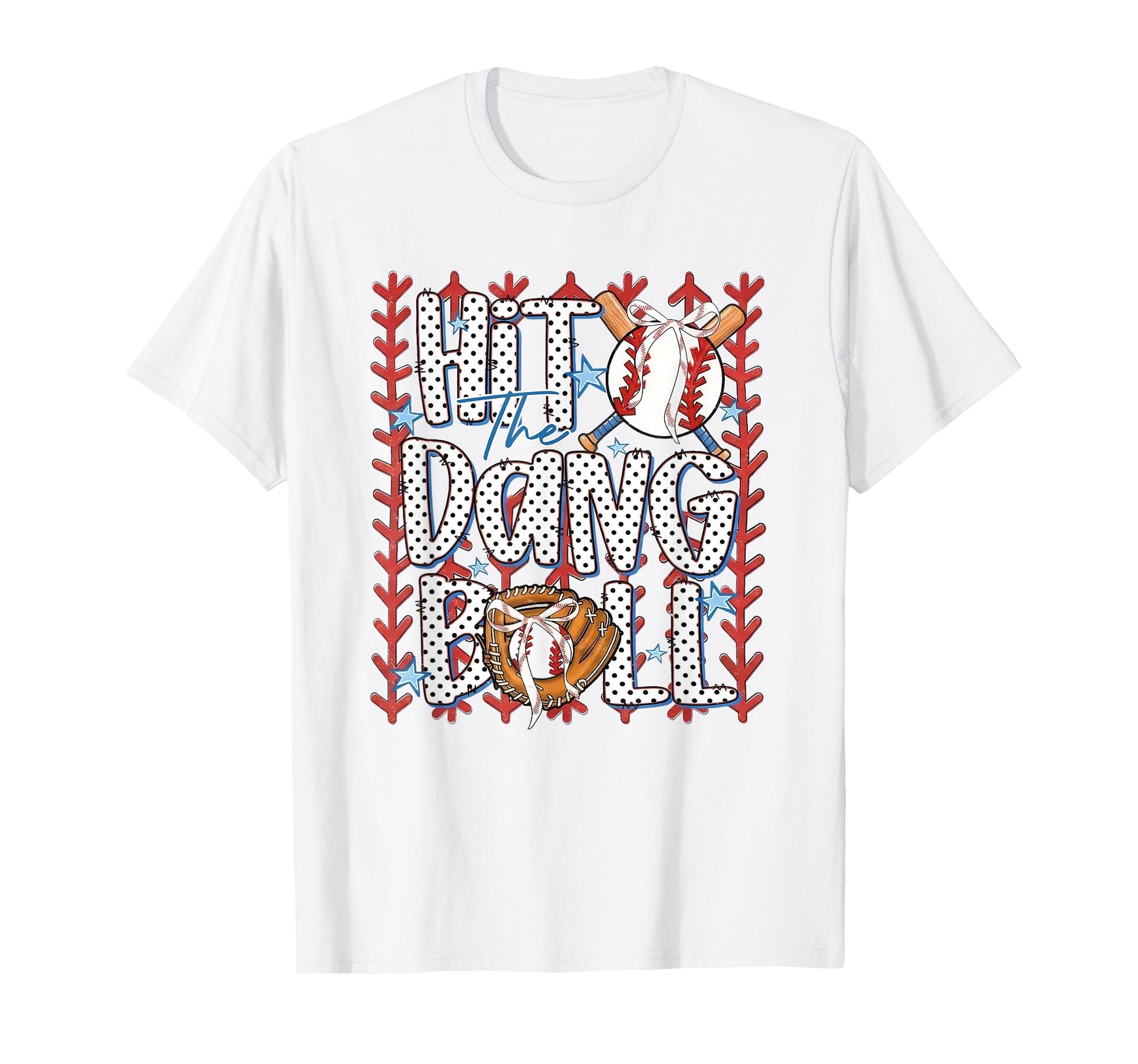 Hit Dang Ball Coquette Bow Softball T-Shirt - Graphic Print Unisex - T-Shirt, Sweatshirt, Hoodie