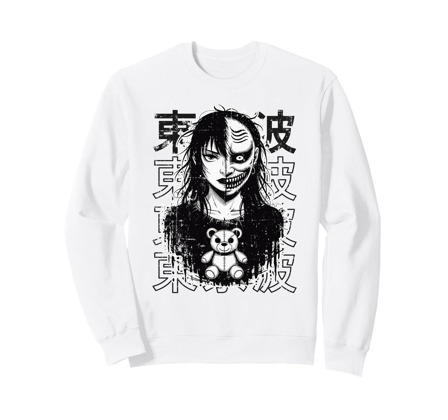 Japanese Horror Anime Manga Y2K Hannya Sweatshirt - Novelty Apparel Unisex - T-Shirt, Sweatshirt, Hoodie