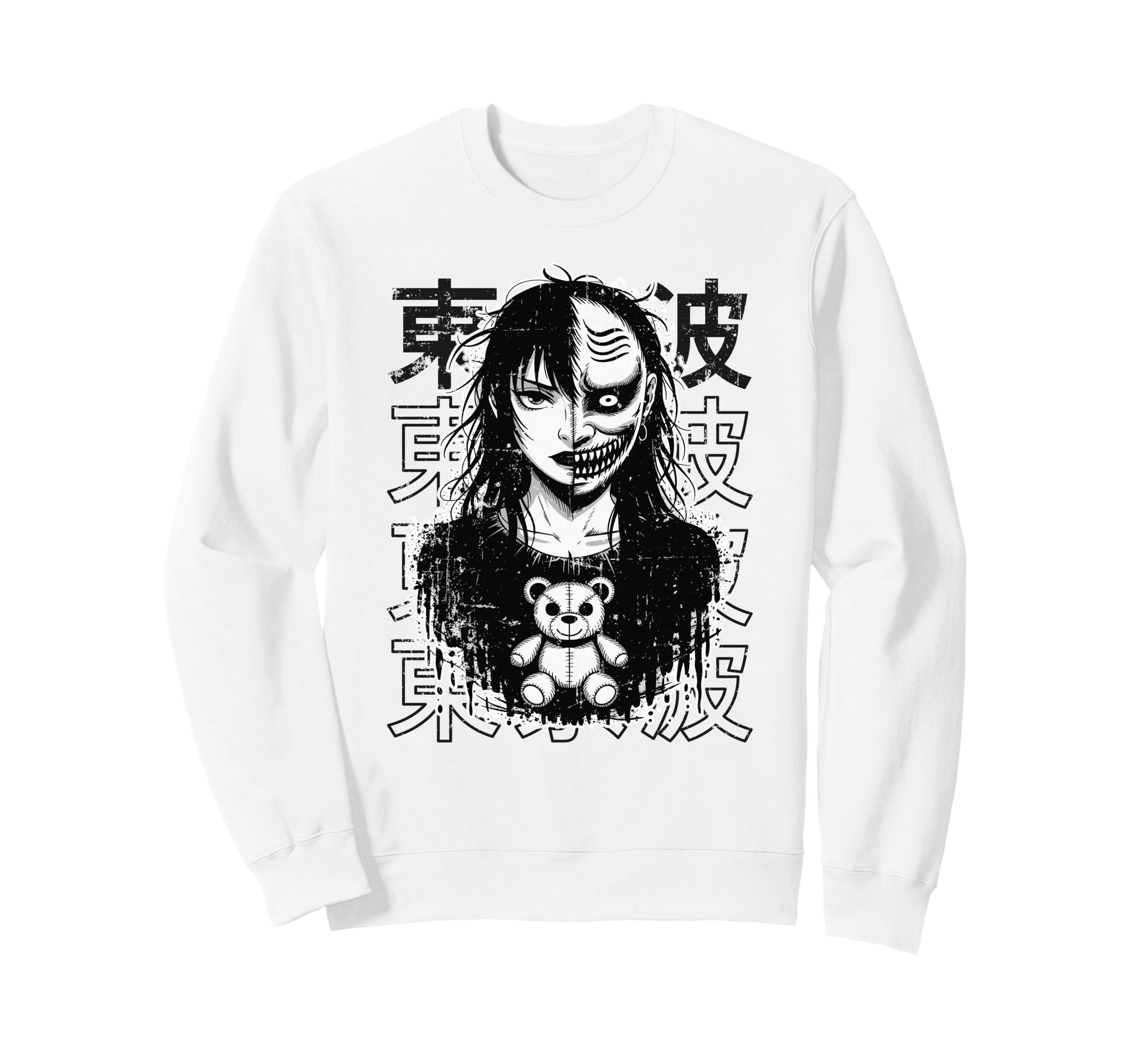 Japanese Horror Anime Manga Y2K Hannya Sweatshirt - Novelty Apparel Unisex - T-Shirt, Sweatshirt, Hoodie