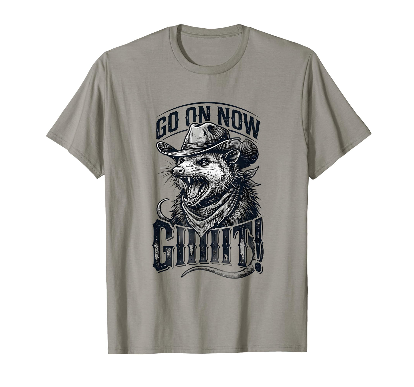 Cowboy Opossum Go Now T-Shirt - Aesthetic Graphic Unisex - T-Shirt, Sweatshirt, Hoodie