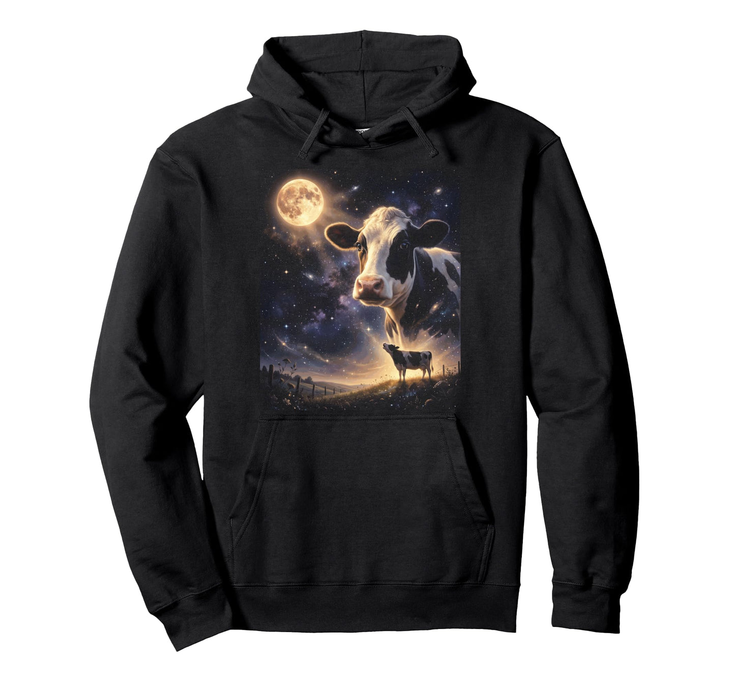 90S Cow Mooing Moon Y2K Aesthetic Hoodie - Trendy Graphic for Adults - T-Shirt, Sweatshirt, Hoodie