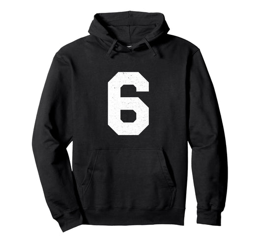 6 Jersey Uniform Varsity Sports Hoodie - Aesthetic Graphic Men Women - T-Shirt, Sweatshirt, Hoodie
