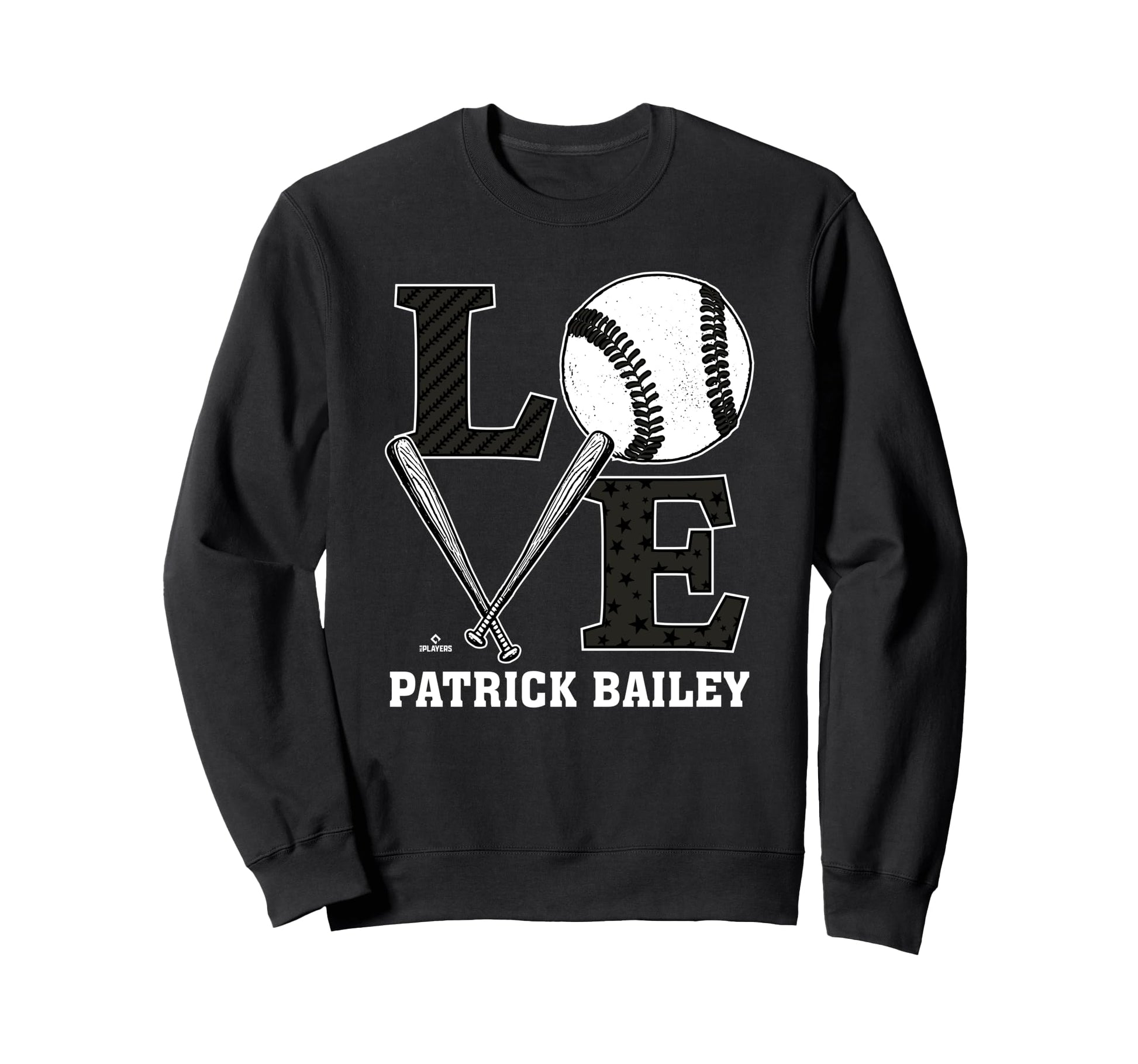 Distressed Baseball Love Patrick Sweatshirt - Minimalist Print Men Women - T-Shirt, Sweatshirt, Hoodie
