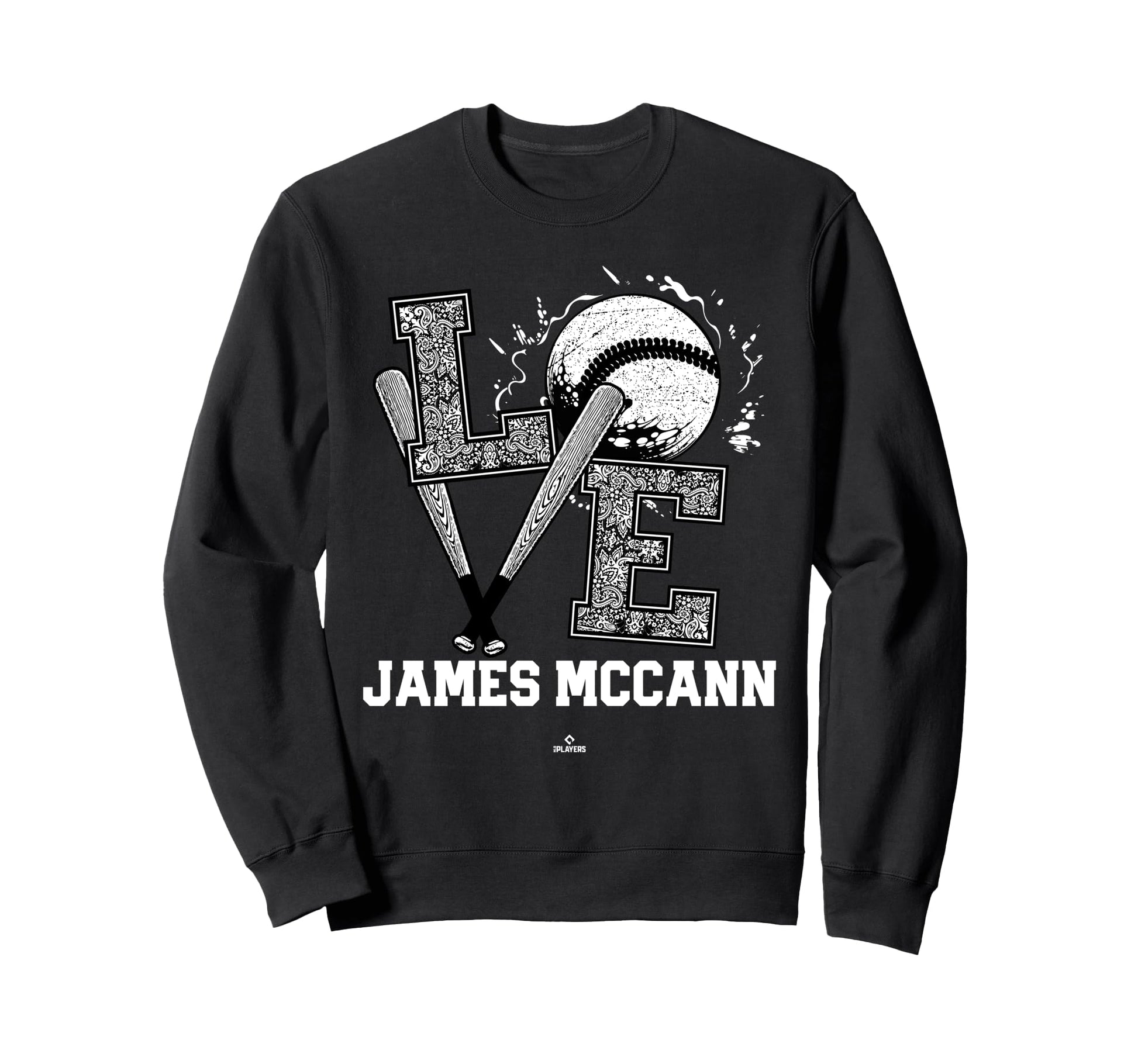 Distressed Baseball Love James Sweatshirt - Casual Everyday Wear Men Women - T-Shirt, Sweatshirt, Hoodie