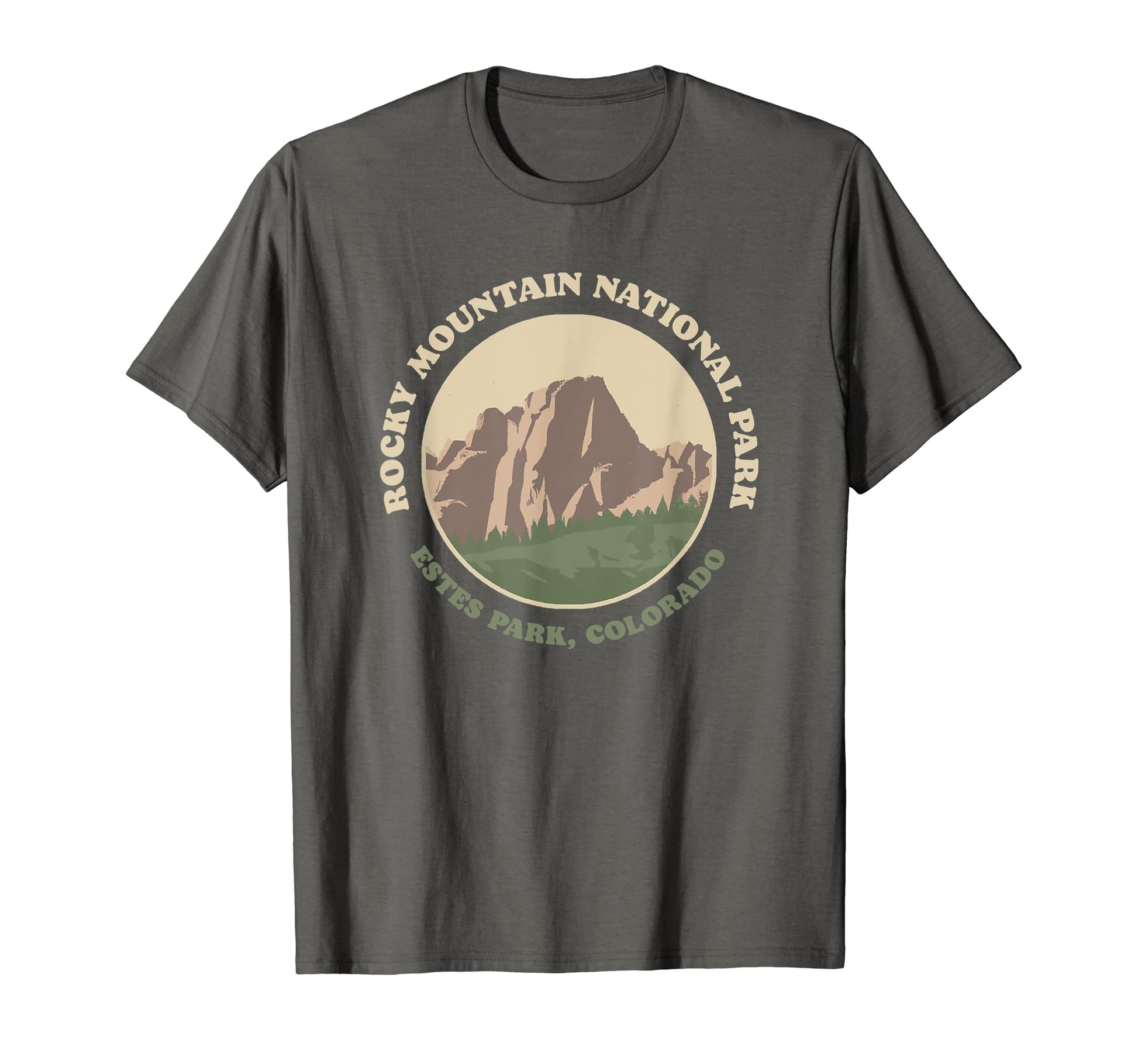 Rocky Mountain National Park Badge T-Shirt - Novelty Apparel for Adults - T-Shirt, Sweatshirt, Hoodie