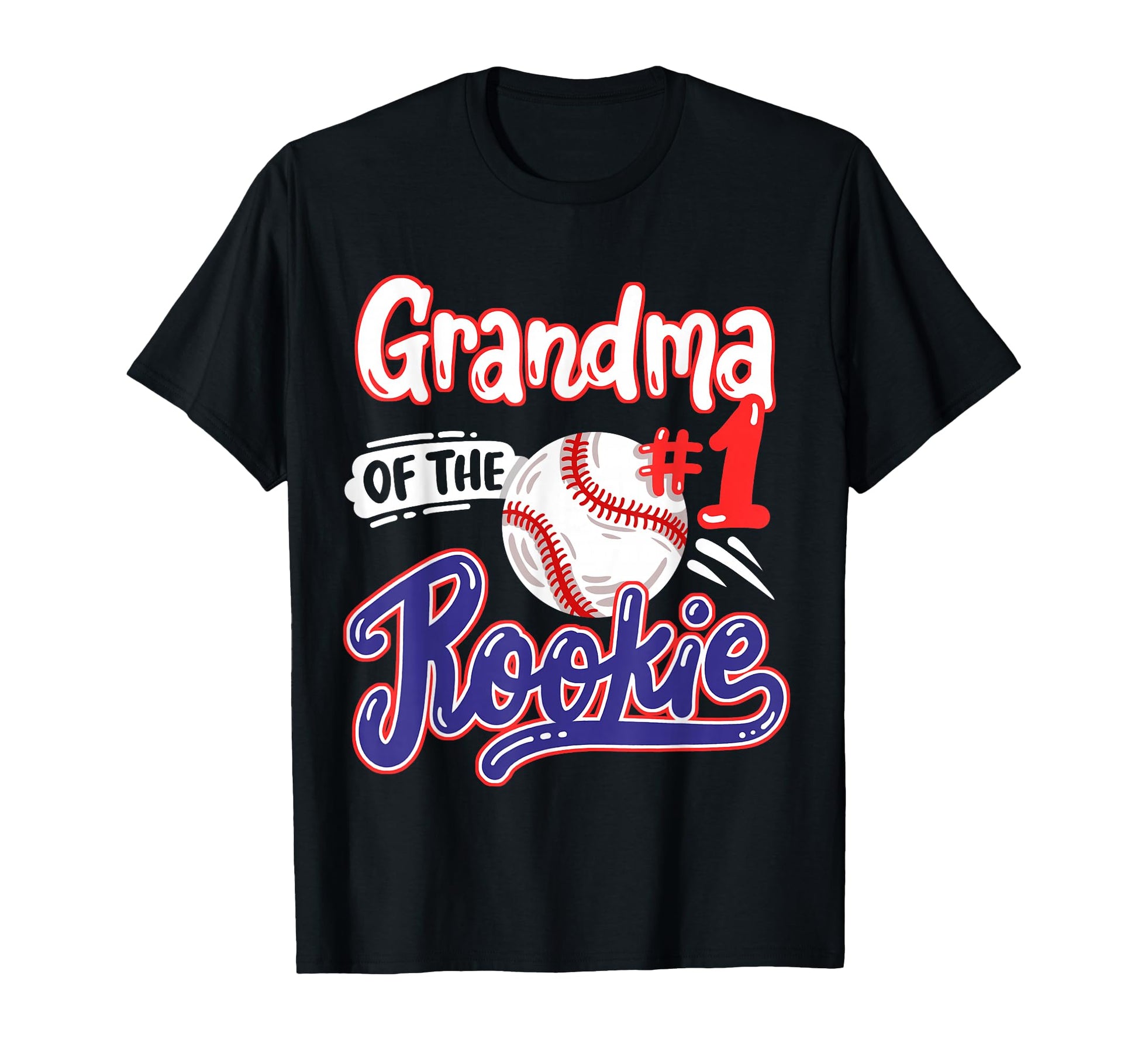 Grandma Rookie 1St Baseball Birthday T-Shirt - Unique Graphic Men Women - T-Shirt, Sweatshirt, Hoodie