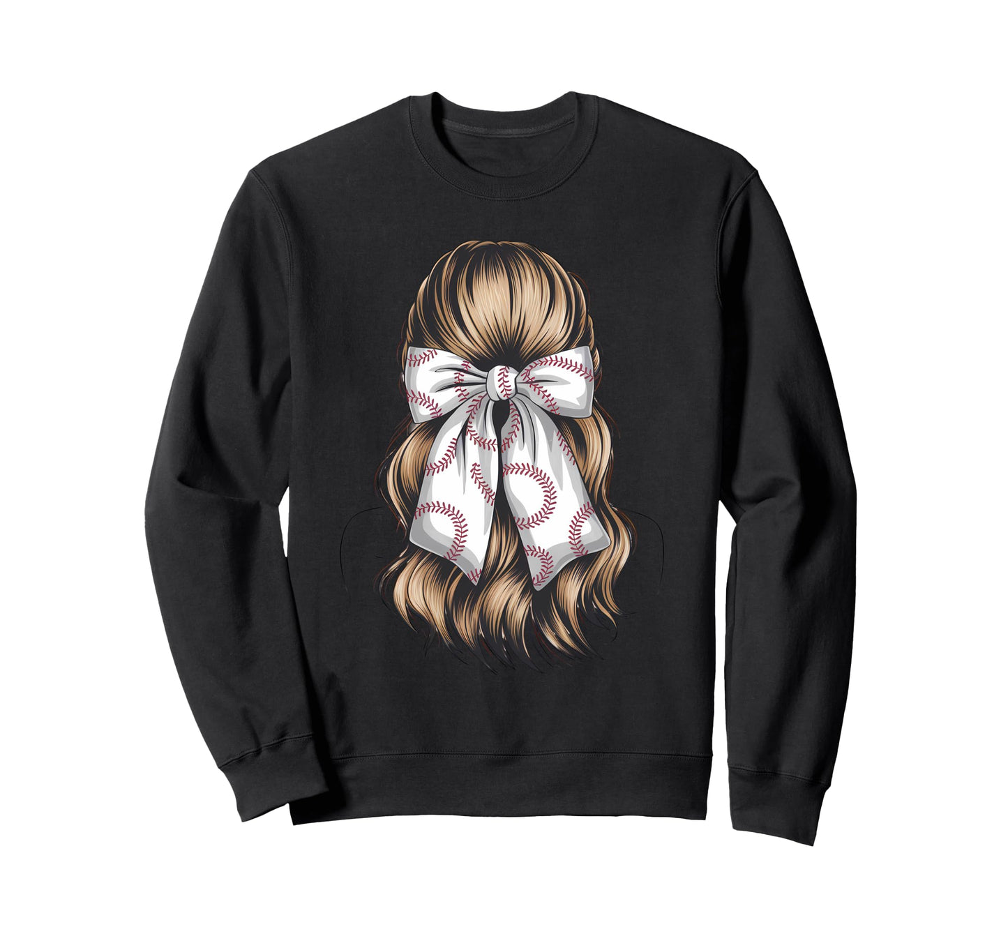 Baseball Coquette Bow Baseball Sweatshirt - Fun Novelty Design for Adults - T-Shirt, Sweatshirt, Hoodie