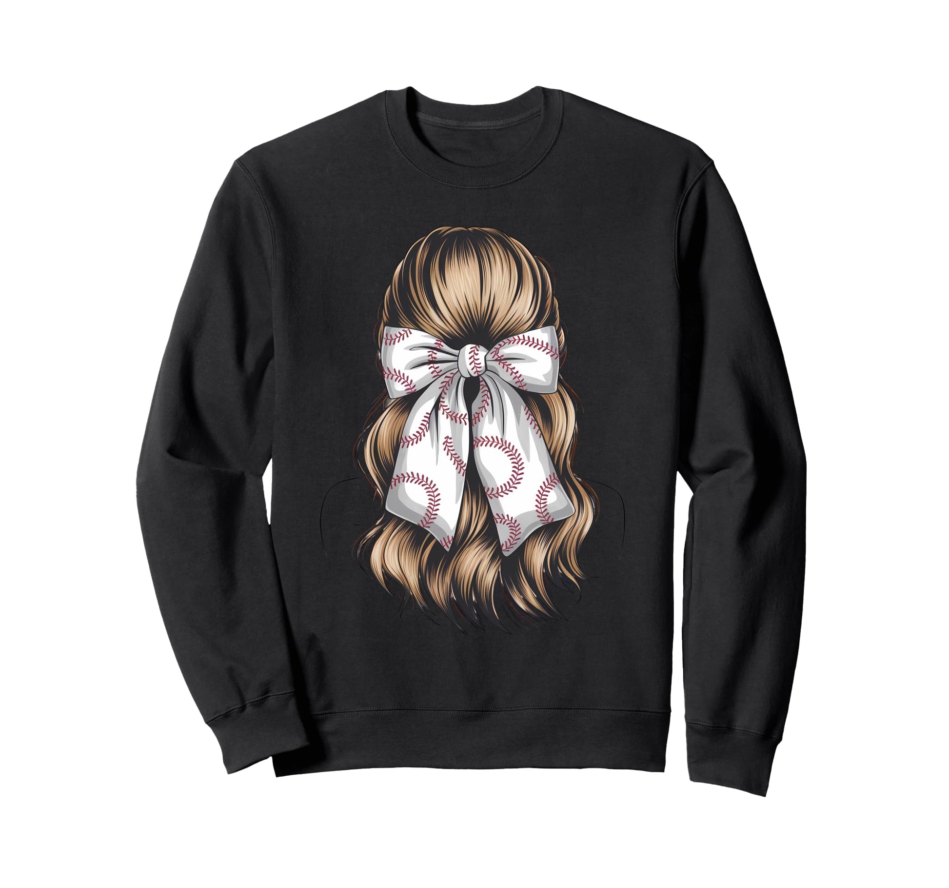 Baseball Coquette Bow Baseball Sweatshirt - Fun Novelty Design for Adults - T-Shirt, Sweatshirt, Hoodie