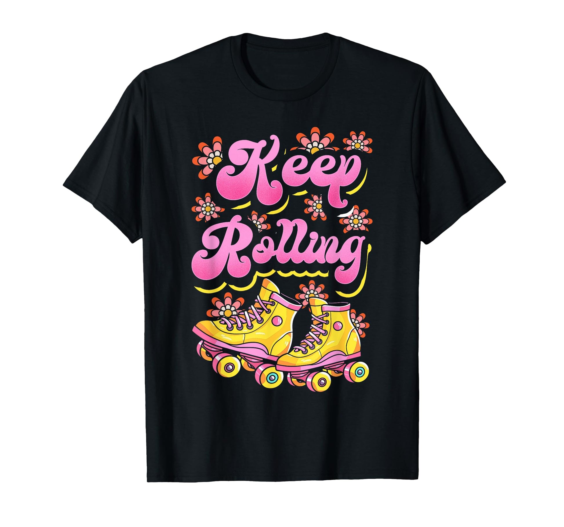 Roller Skating Skate 1970S Keep Rolling T-Shirt - Aesthetic Graphic Unisex - T-Shirt, Sweatshirt, Hoodie