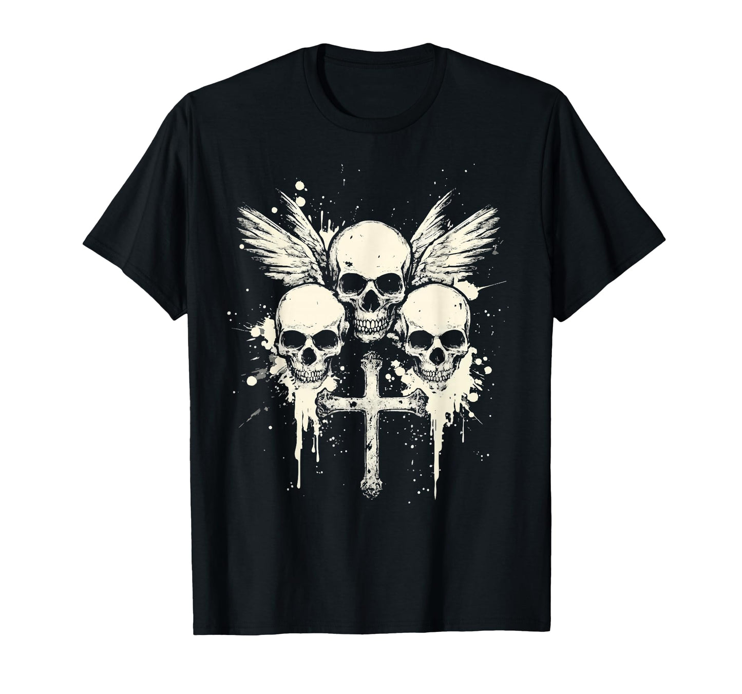 Skull Cross Goth Gothic Emo Alt T-Shirt - Custom Art Print for Adults - T-Shirt, Sweatshirt, Hoodie