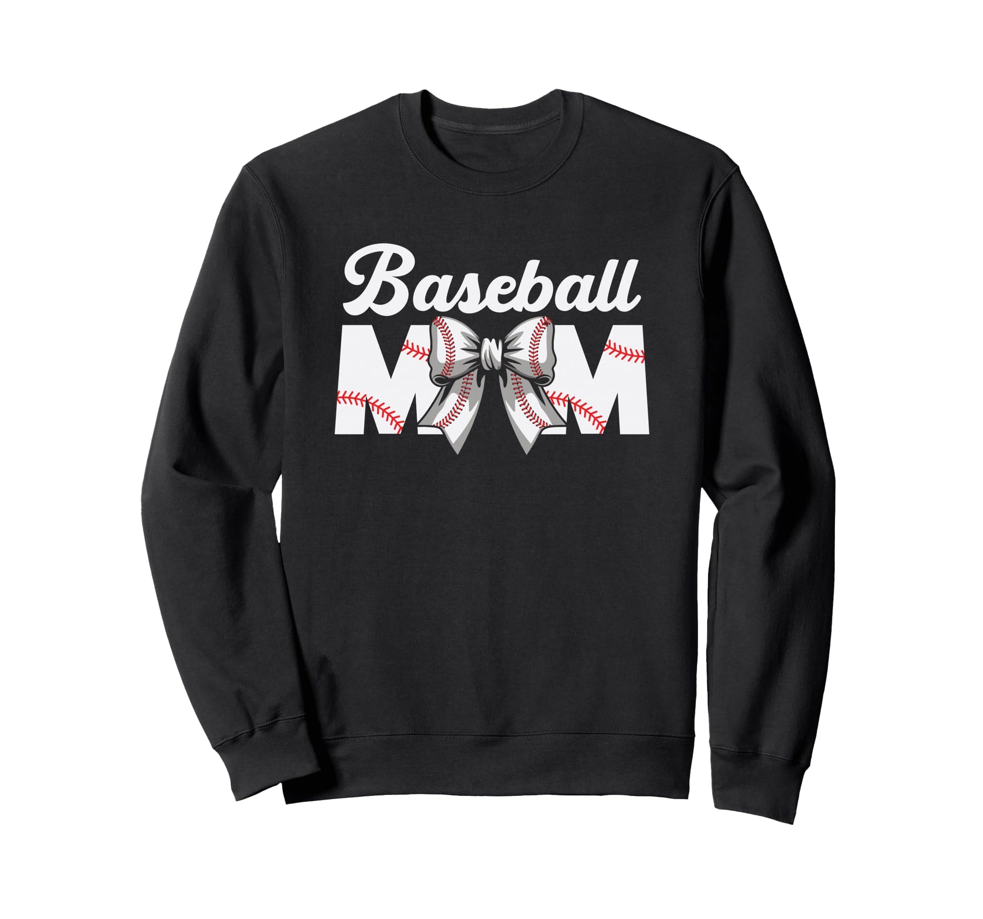 Baseball Mom Gift Bow Game Day Baseball Sweatshirt - Graphic Print Unisex - T-Shirt, Sweatshirt, Hoodie