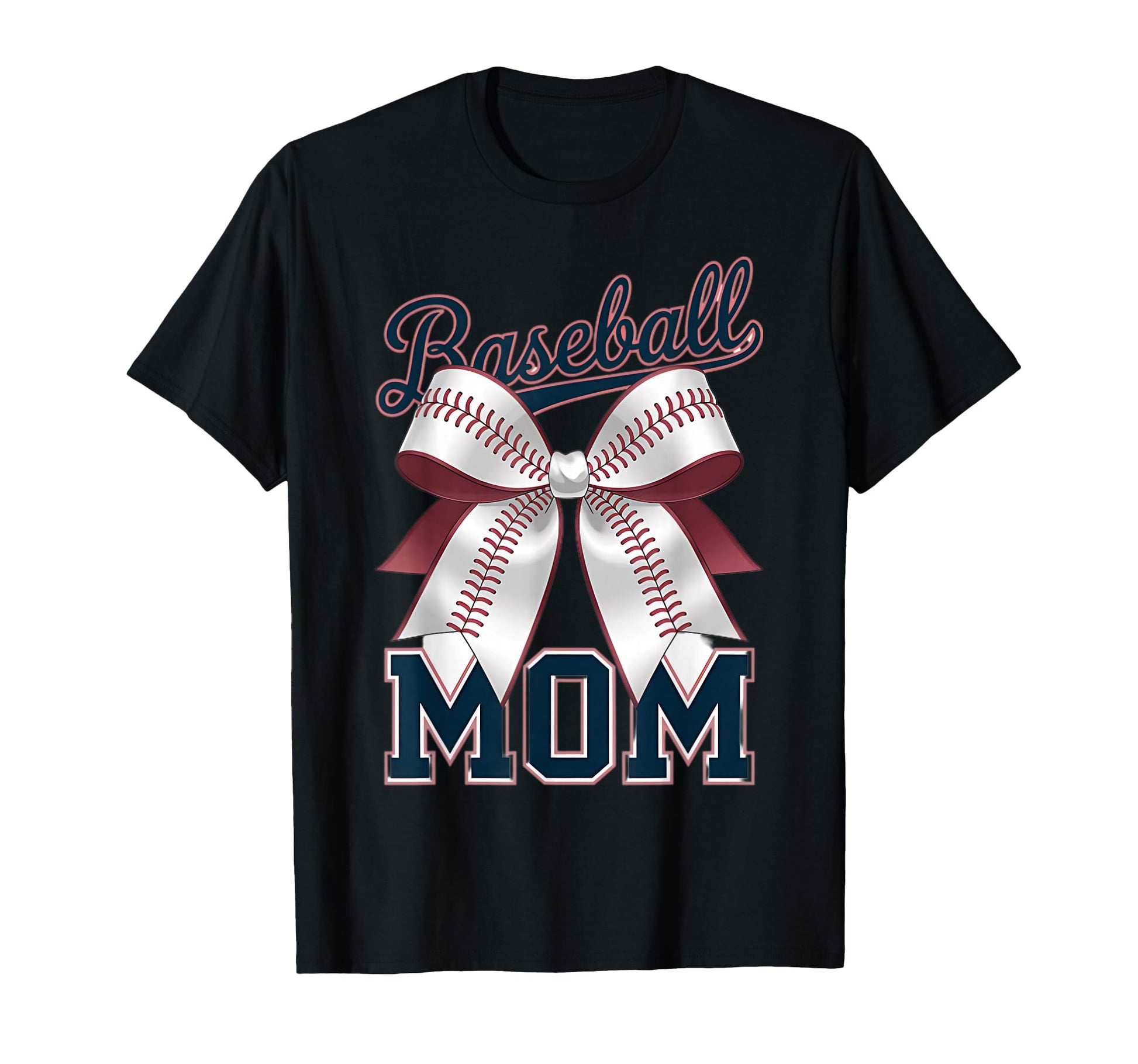 Baseball Mom Coquette Bow T-Shirt - Unique Graphic Men Women - T-Shirt, Sweatshirt, Hoodie