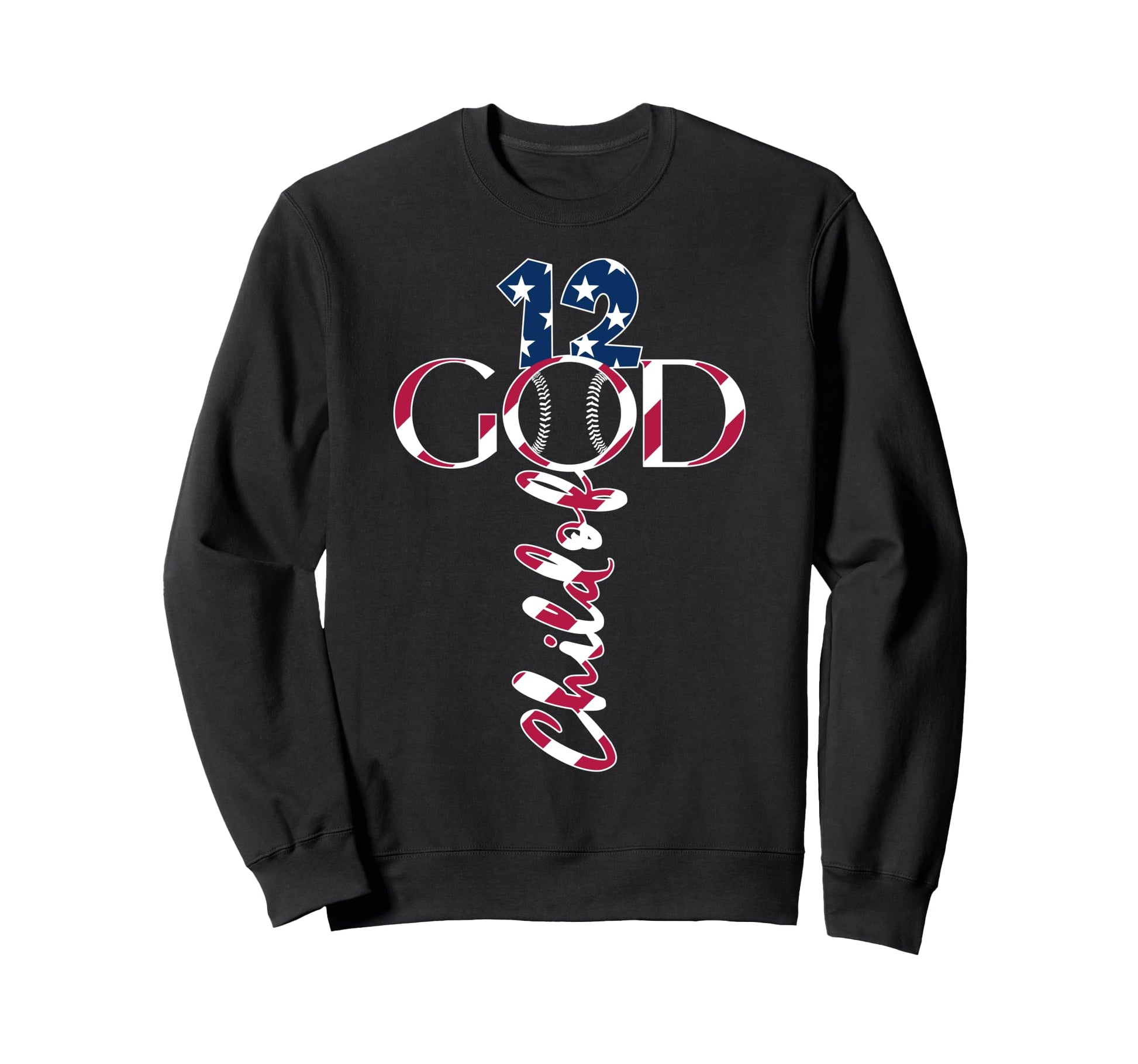 Baseball Jesus 12 Years Child God Sweatshirt - Graphic Print Unisex - T-Shirt, Sweatshirt, Hoodie