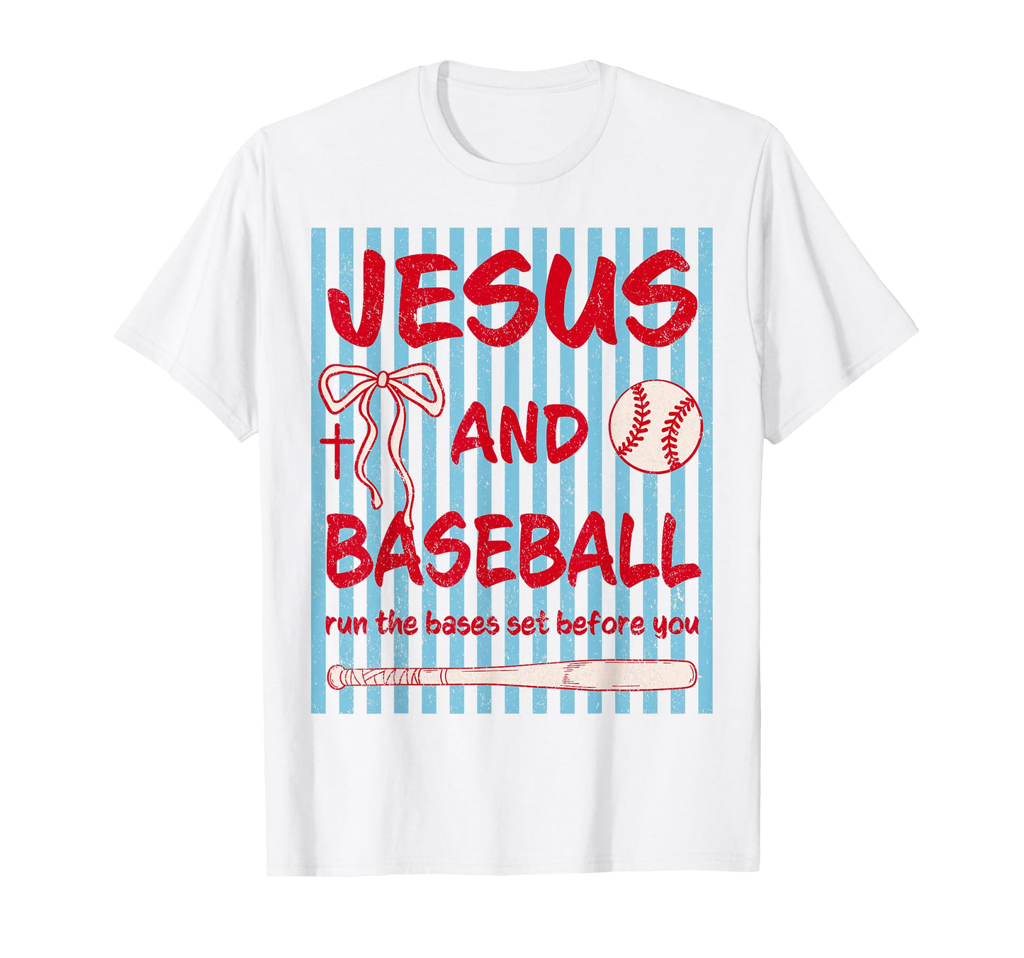 Jesus And Baseball Coquette Christian T-Shirt - Trendy Graphic Men Women - T-Shirt, Sweatshirt, Hoodie